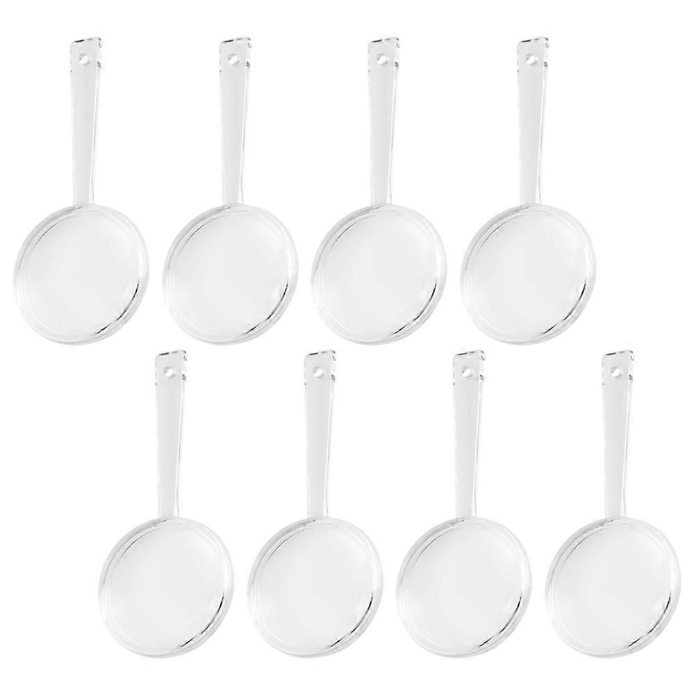 8pcs Lightweight Magnifying Glass Set for Reading, Exploration & Educational Use – Portable Magnifier for Elderly and Students