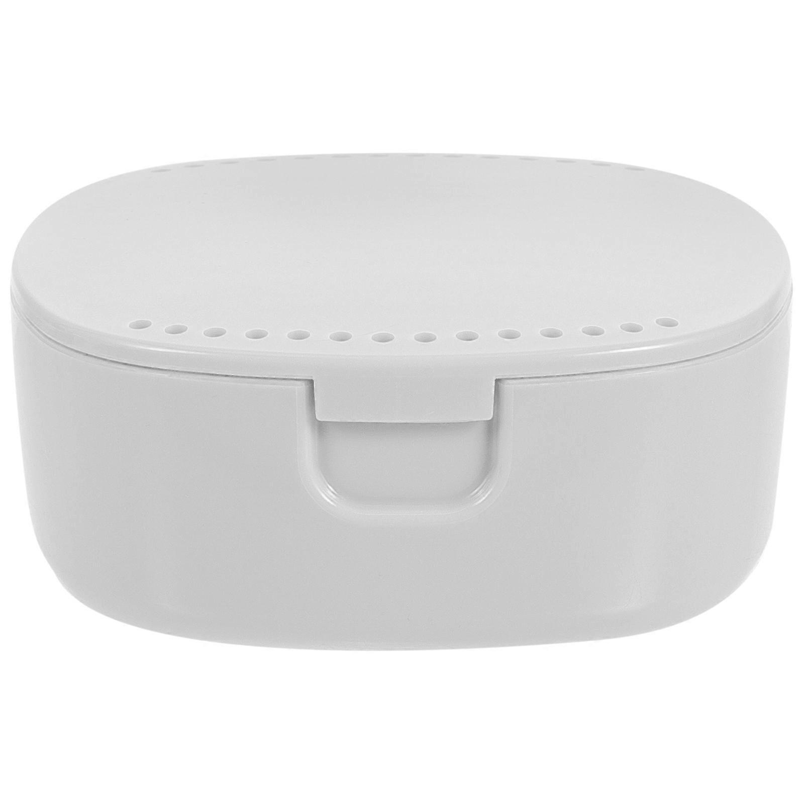 Storage Container Square Shape Hygiene Protection Ventilation System For Retainers Braces Camping Business Trip 3.3×3.1×1.2in ABS 1Set