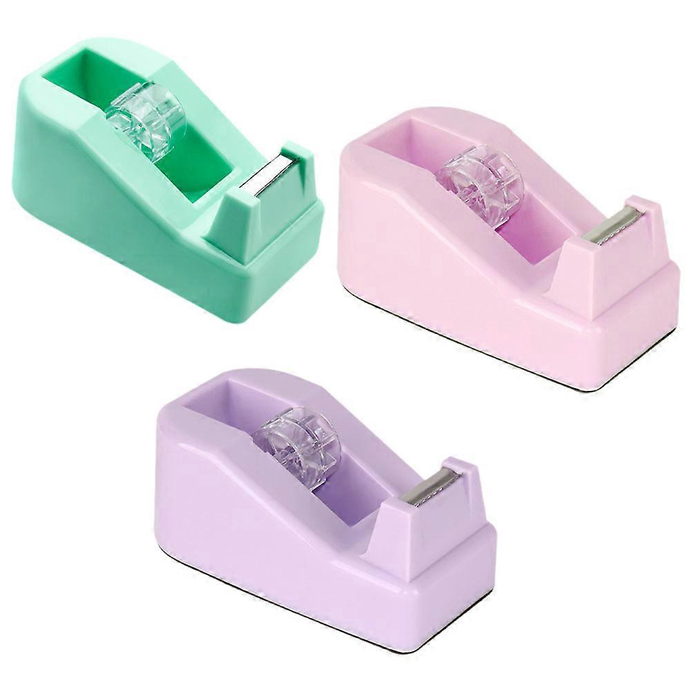 3pcs Portable Desktop Tape Dispenser Convenient Office Tape Holder