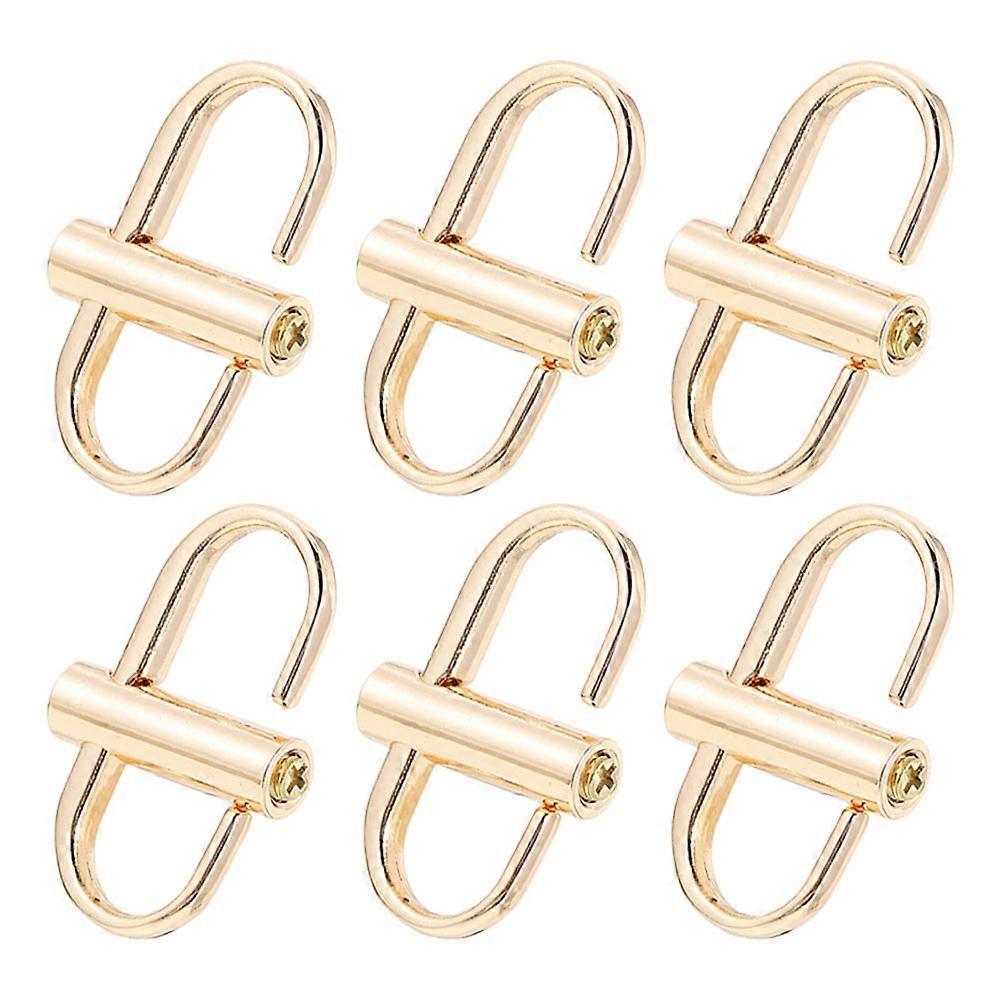 Hemoton 6pcs DIY Bag Chain Length Buckles for Bag Strap Shortening with Steel Adjustment Buckle