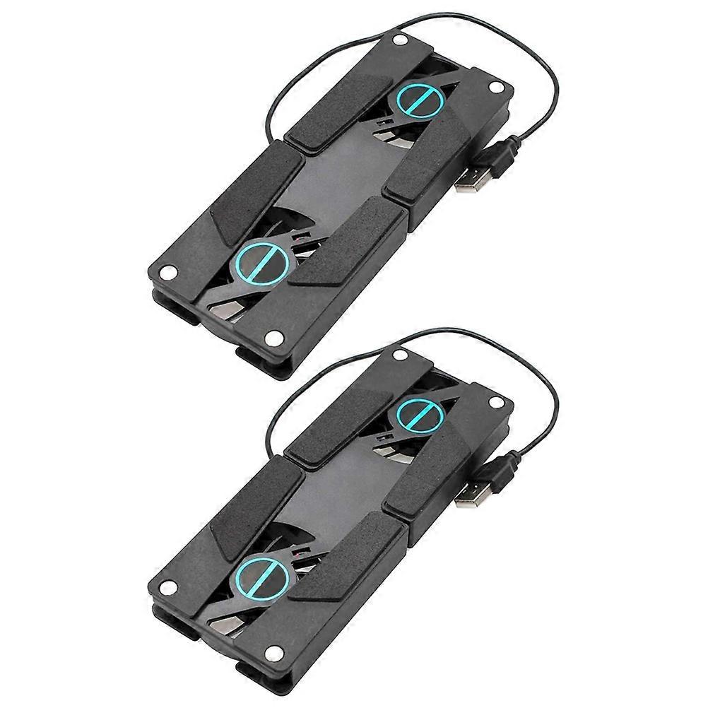 Folding Cooling Fan with USB Power for Computer Use ABS Material Dual Fans 2PCS