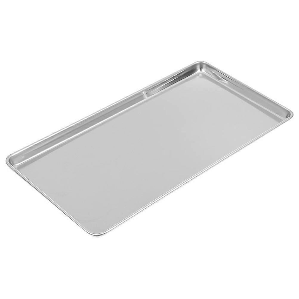Stainless Steel Food Plate Tray for Serving Snacks and Fruits, Multipurpose Storage Steam Pan, Easy to Clean
