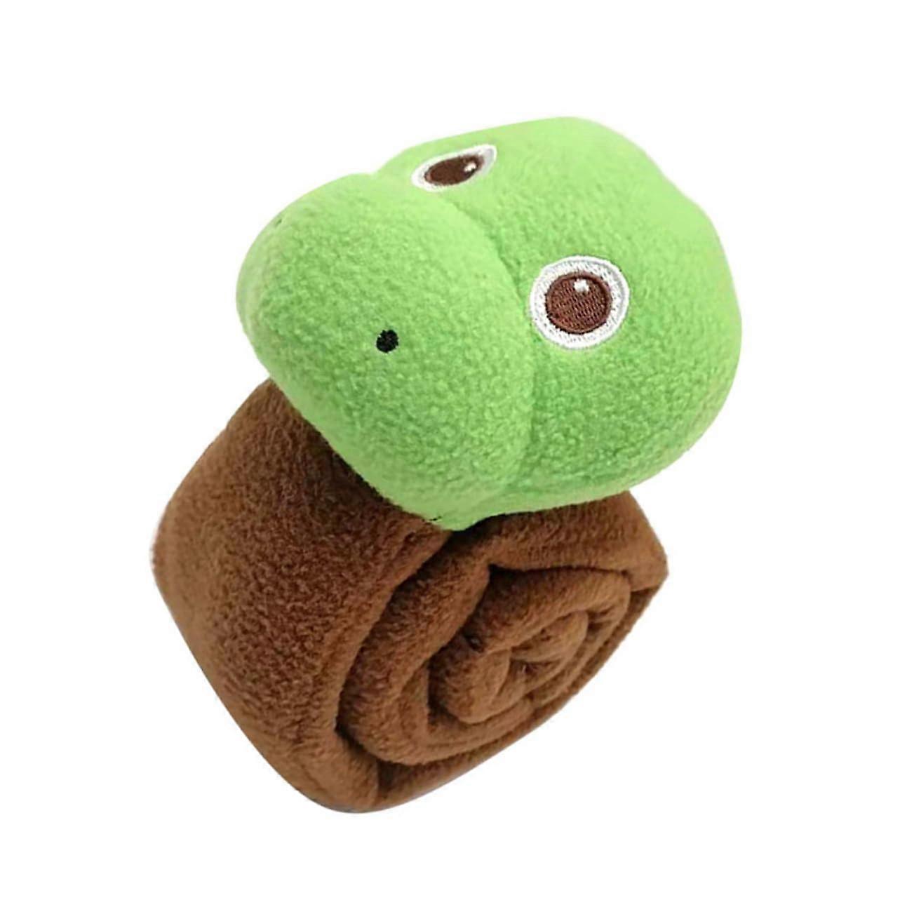 Leaking Pet Sniffing Pillow for Dogs, Polar Fleece Sniffing Mat with Toothbrush for Puppies, Chew Squeaky Toy Brown