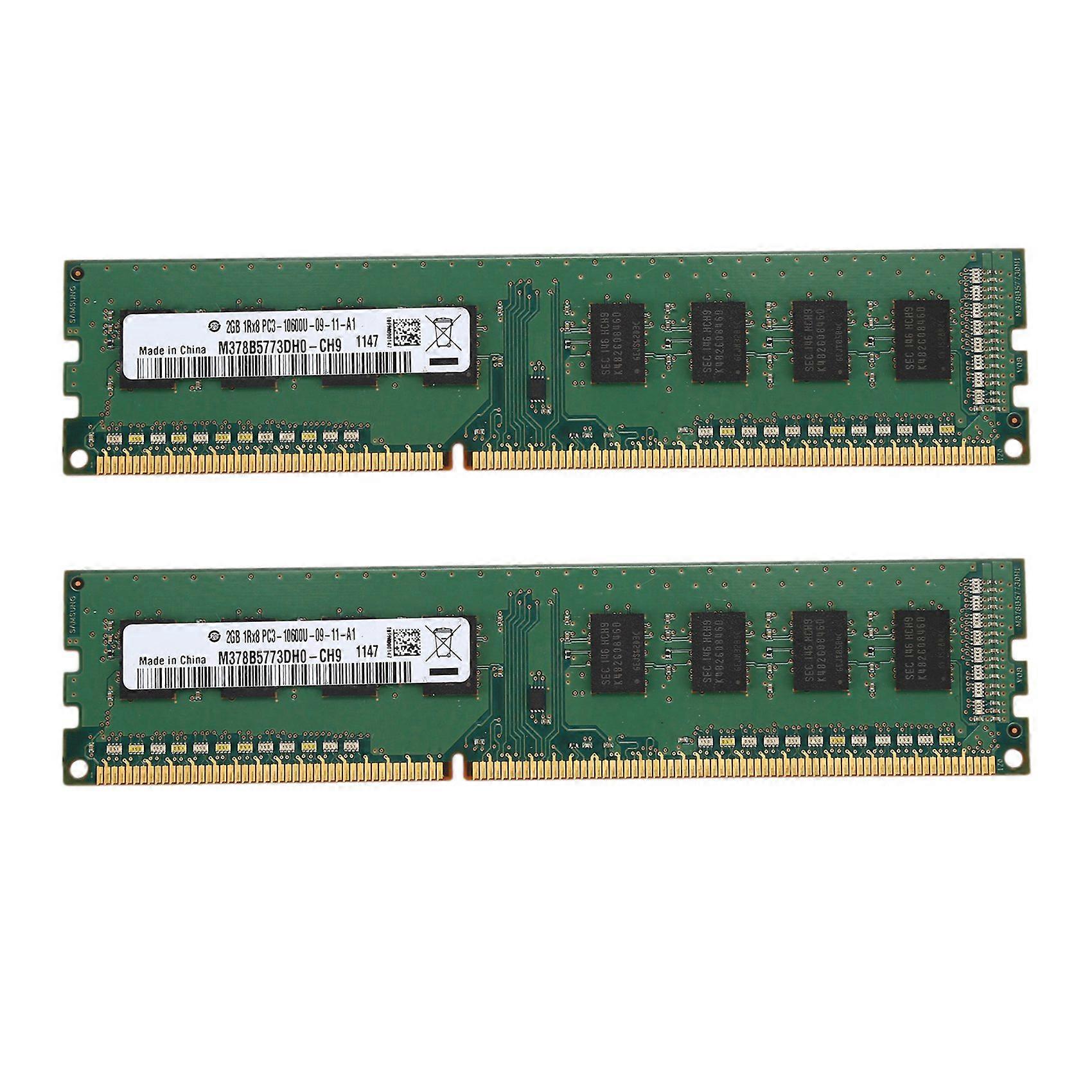 2X DDR3 2GB Ram 1333 MHz for Desktop PC Memory 240Pin 1.5V Dimm