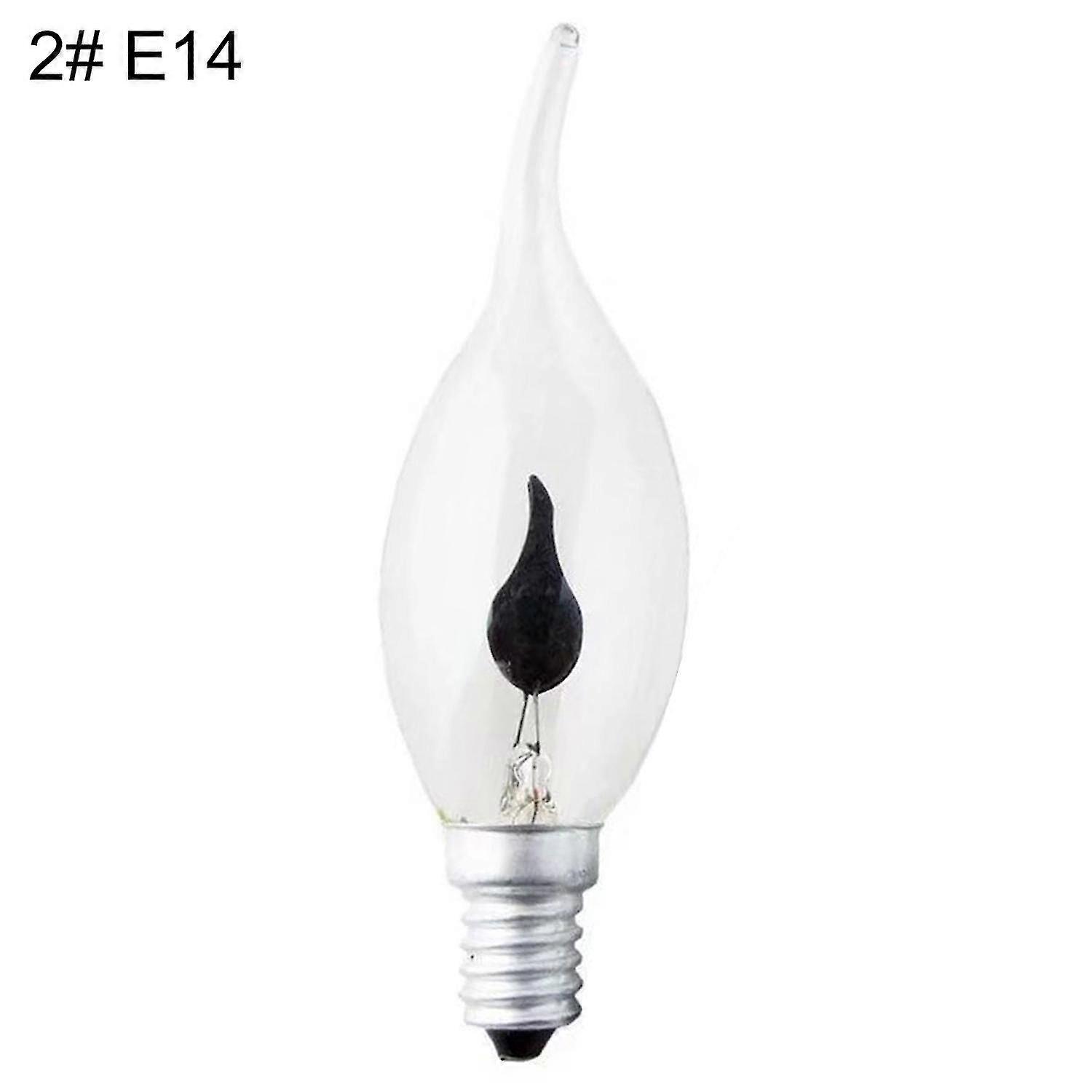 2025 ZHOUBA 3W 220V E14/E27 LED Simulation Flicker Flame Candle Light Bulb Decorative Lamp