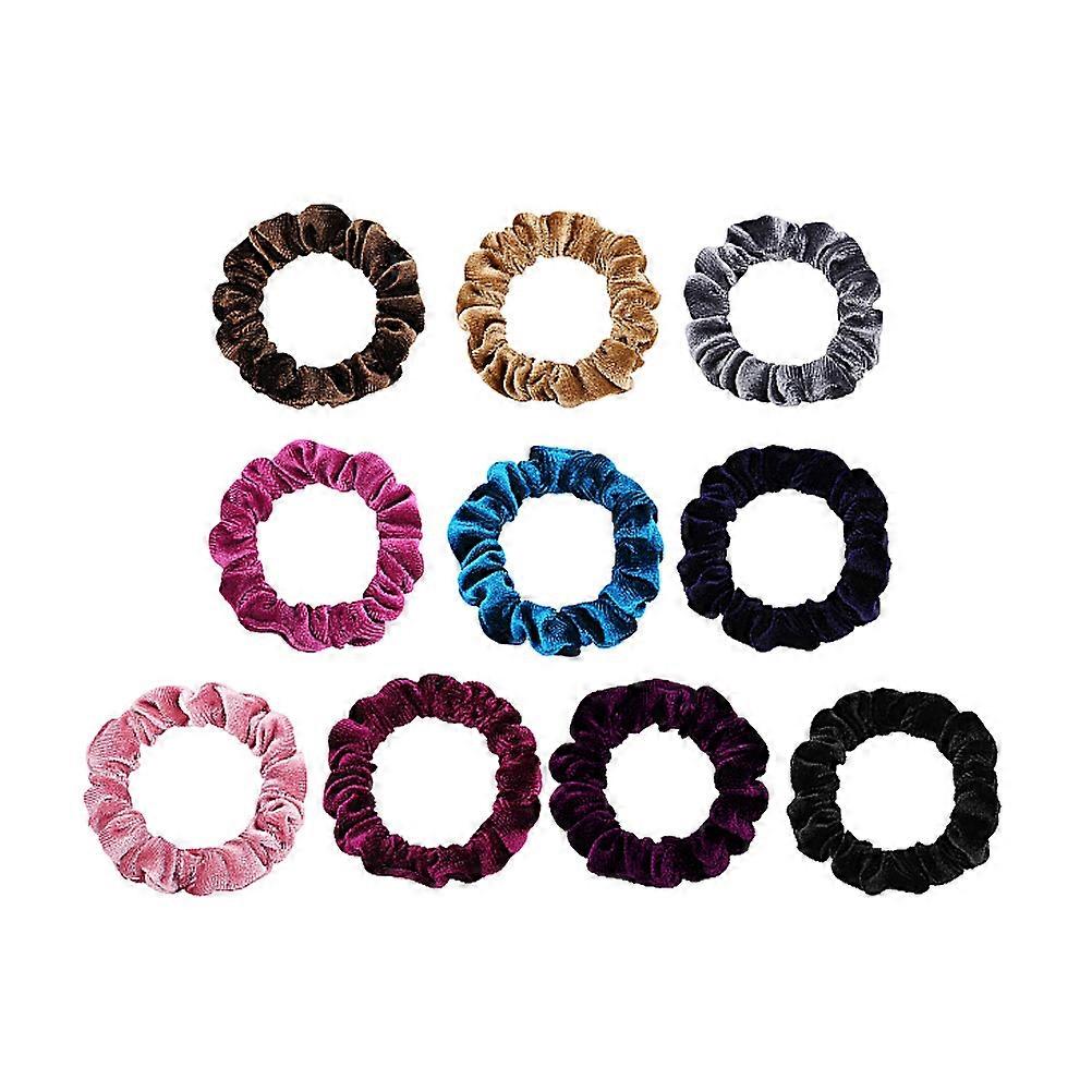 Here's a polished and professional product description based on your input:
**10pcs Plush Hair Loops High Stretch Fabric Hair Ties for