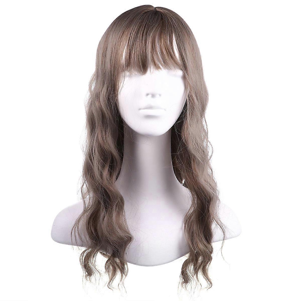 Curly Wigs Styling Wig for Halloween Grey 58x15cm Trim 1Set