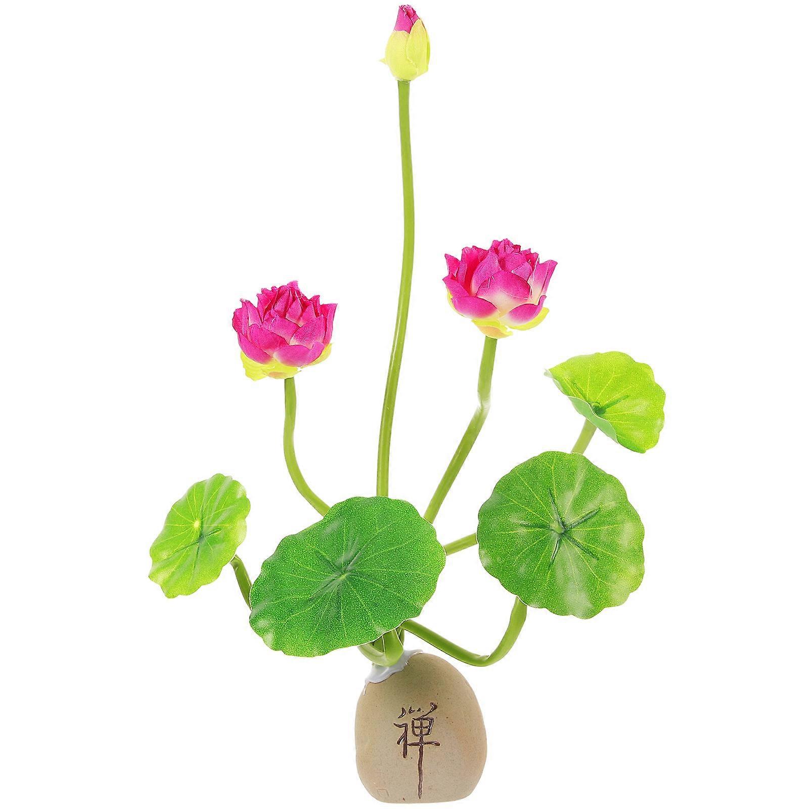 Serving Plate Decorations Lotus Flower Display Zen Style Plastic Material For Farmhouse 1Set