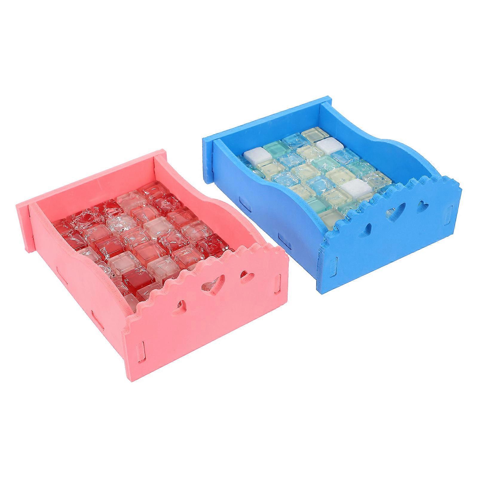 Blue Cooling Bed Board for Pet Made of PVC Practical Mat Reusable Pet Bed 2Pcs