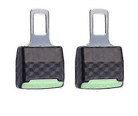 2x Car Safety Belt Insert Safety Belt Bayonet Plug With Luminous