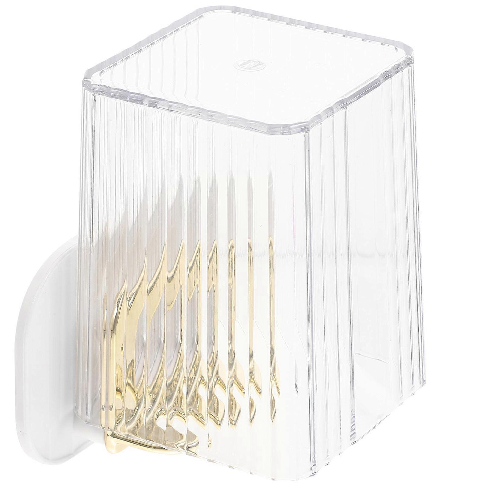 Transparent Toothbrush Holder Set With Tumbler For Home Organization 7X7X9.3CM Mug Design 1 Set