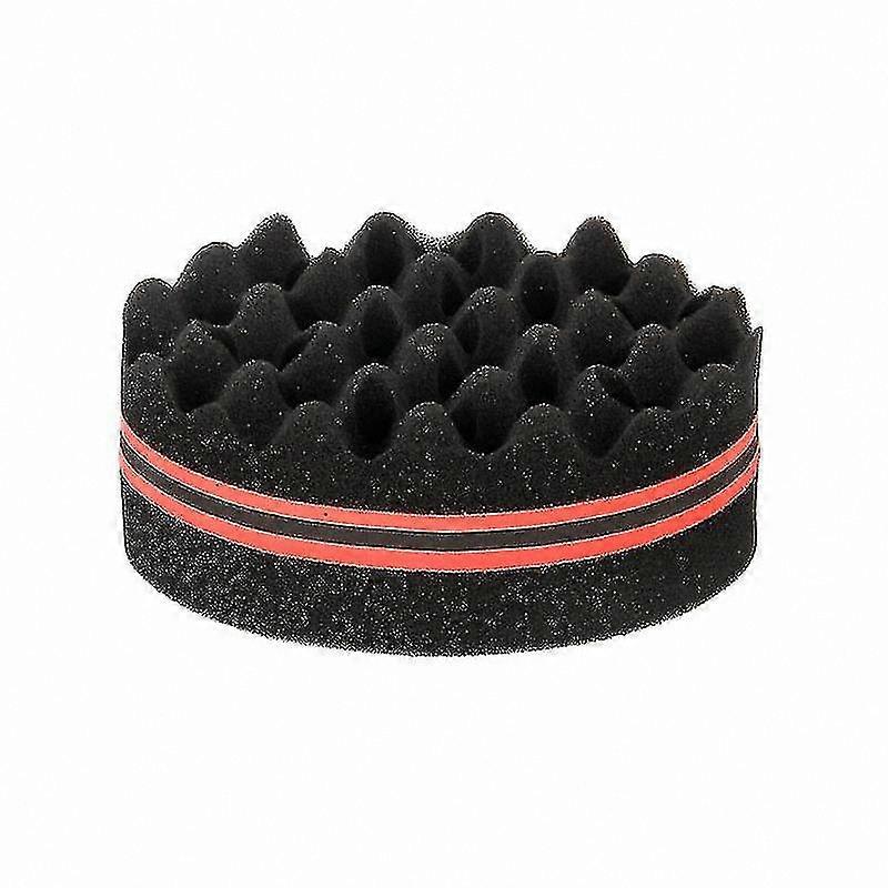 Double-Sided Hair Sponge for Curly and Afro Textured Hair with Small Holes for Twisting and Styling