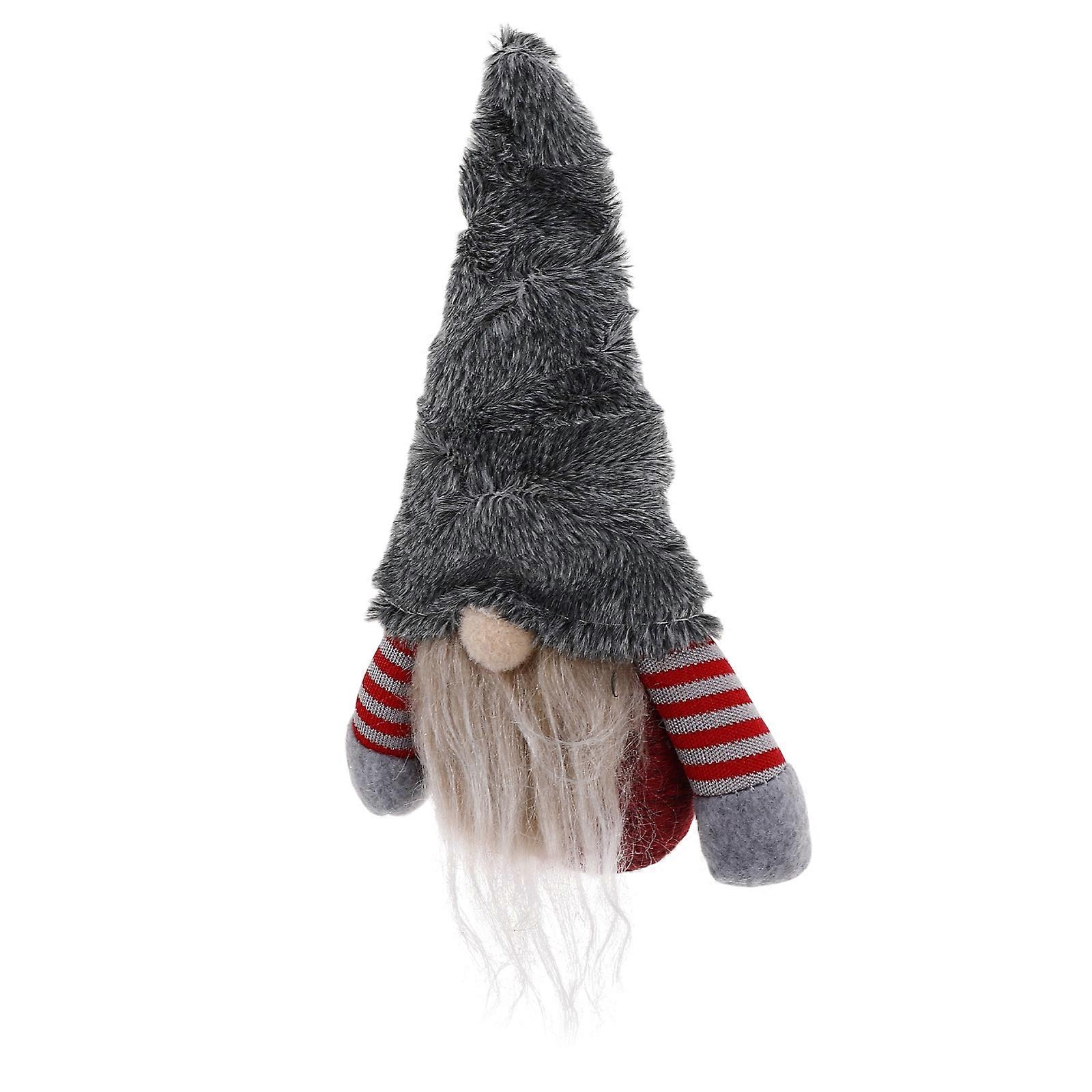 Grey Fabric Hanging Ornament Cute No Face Doll For Window And Wall Decoration 12 X 6 X 19.5 Cm 1Set