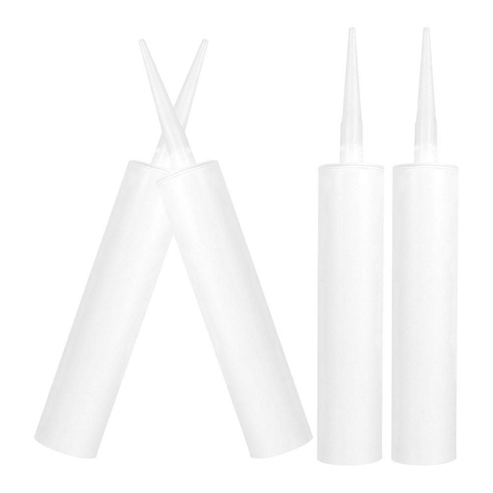 4pcs Reusable Empty Caulk Tubes for Household Sealant – Lightweight, Refillable for DIY Repairs, Cracks, and Leaks – Versatile Use