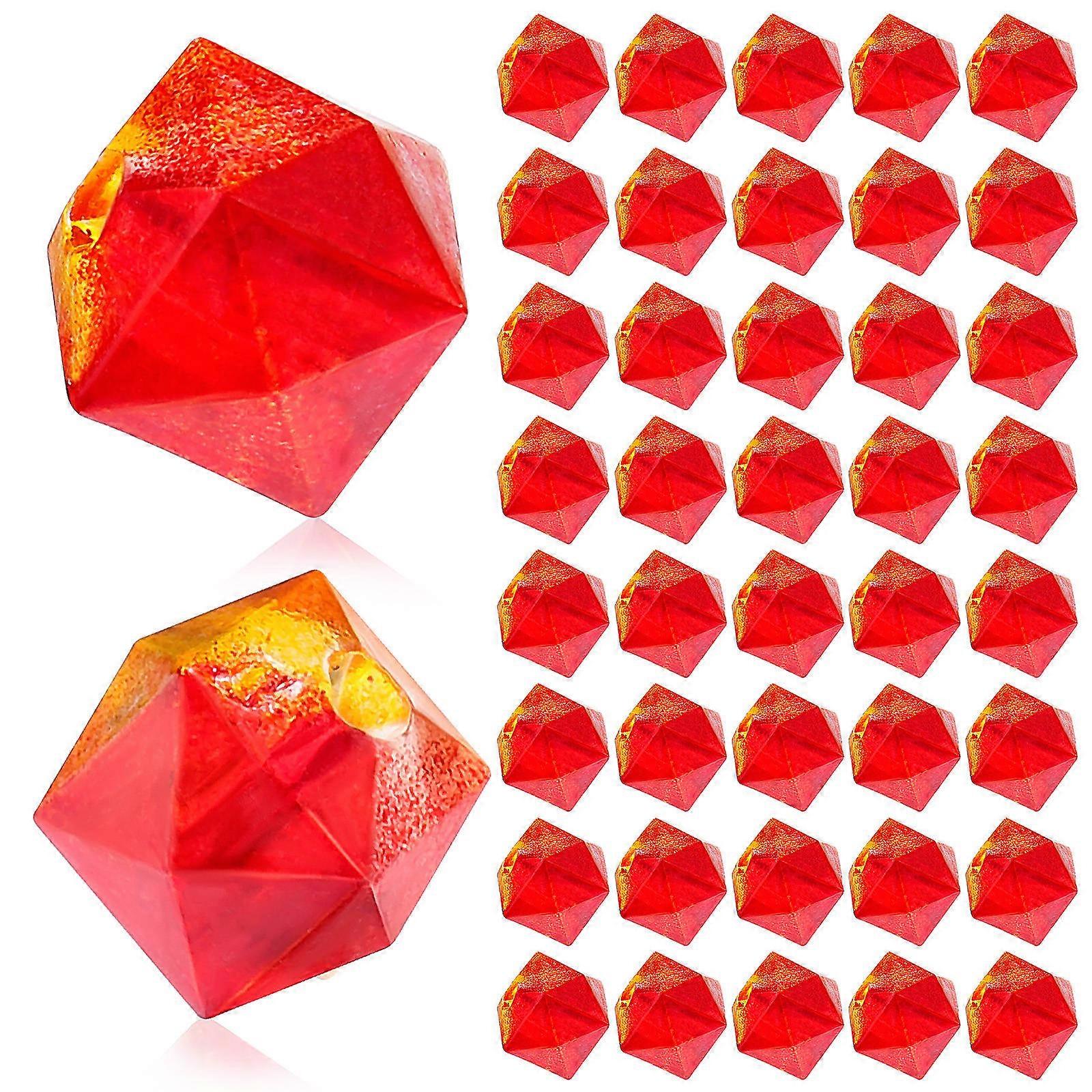 200 Pcs Irregular Acrylic Cube Beads for DIY Jewelry Making and Creative Crafting Projects