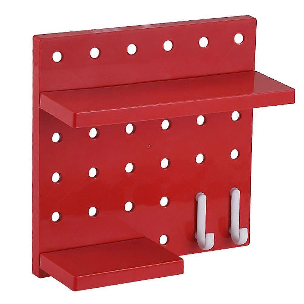Pegboard Wall Organize 1 Set Storage Rack Perfect For Work Areas And Shops In Stylish Red Finish