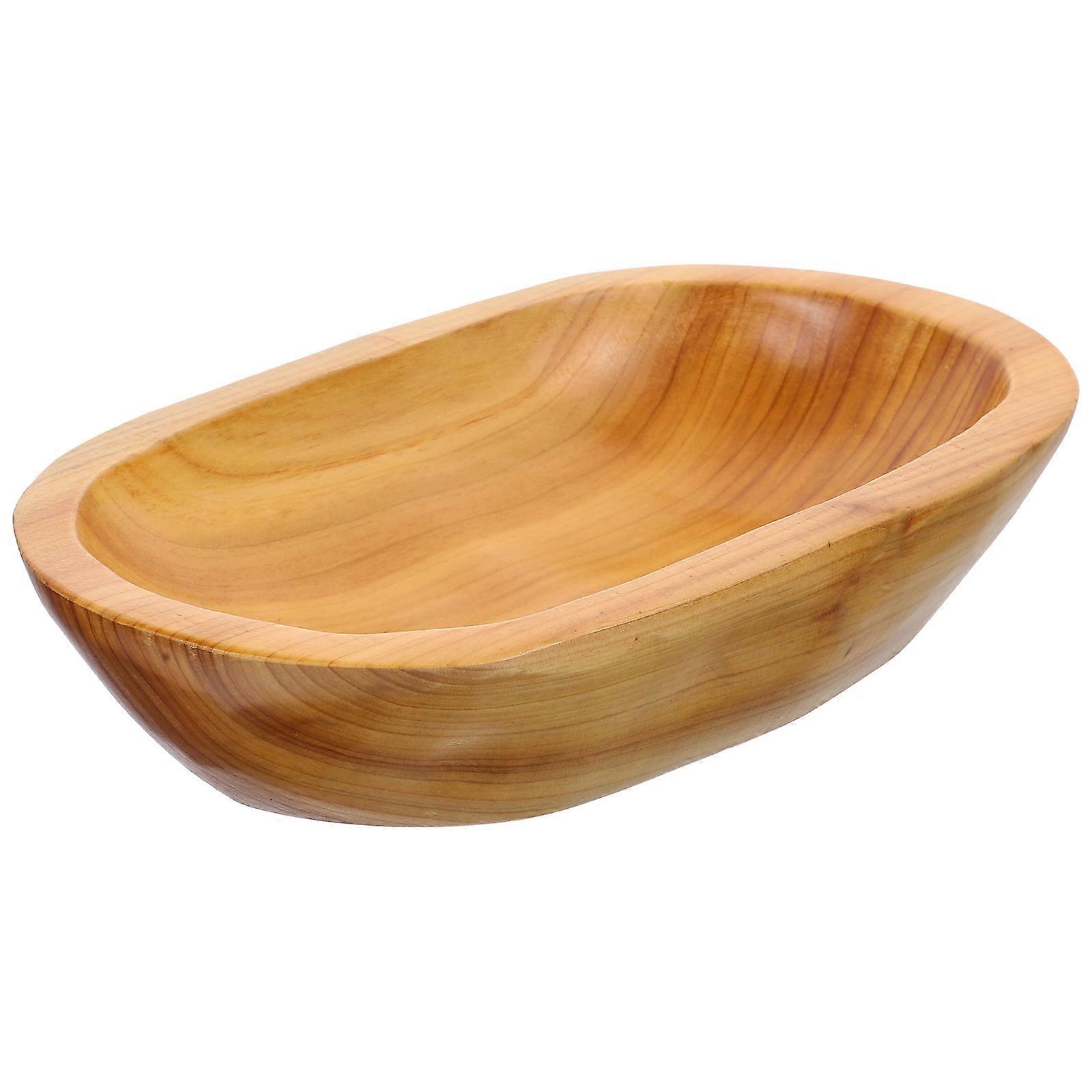 Mango-Shaped Rustic Display Bowl For Parties 9.82X5.89X1.97in Food Serving Decorative Bowl 1Pcs
