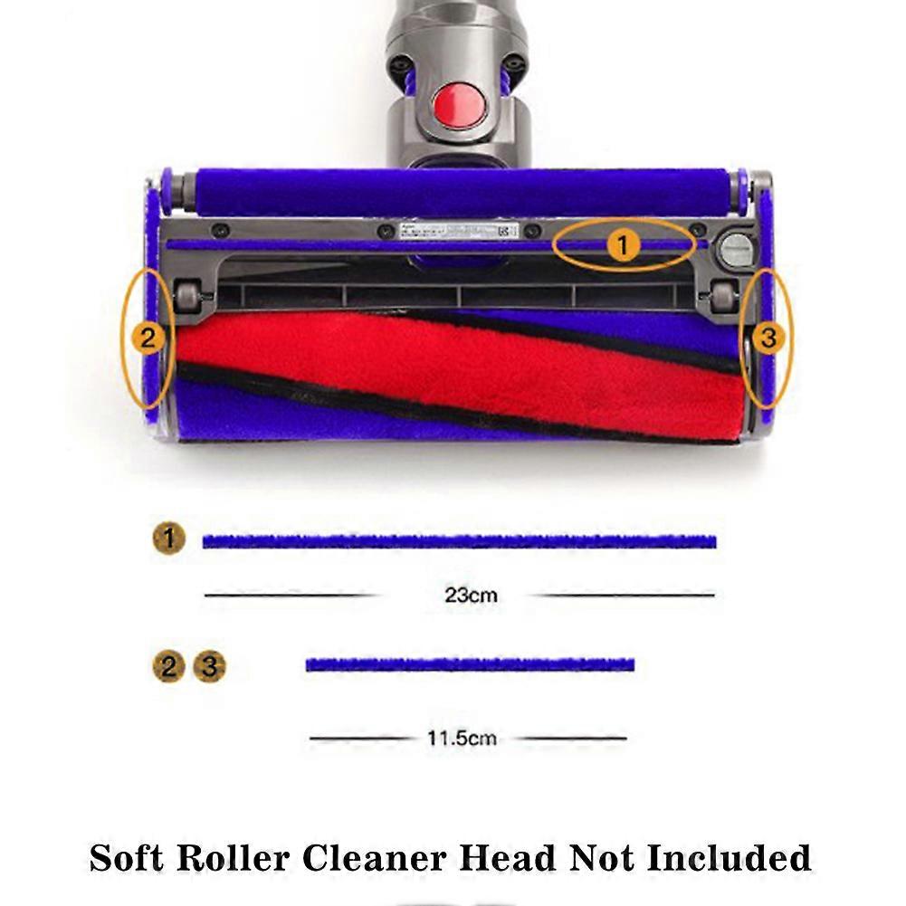 戴森 V6 V7 V8 V10 V11 吸尘器软滚头吸尘器家居零件和配件的 3 件毛绒带