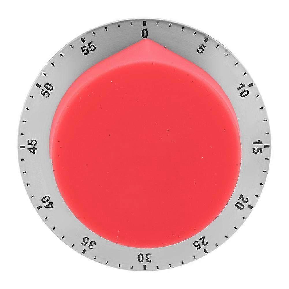 Manual Mechanical Kitchen Timer with Magnetic Base - Countdown Timer in Red for Cooking & Baking Timing Tool