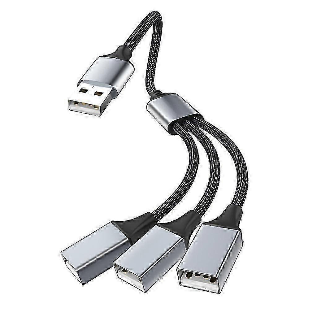 USB Splitter Cable,USB/Type C Male to 3 Female Extension Cord Connector,USB Port Hub Data&Charger Power Split Adapter