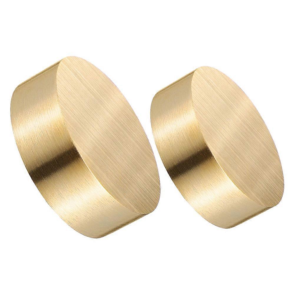 Solid Brass Round Flat Paperweight Decorative Desk Accessory for Calligraphy Writing Painting Practice Durable Office Home Decoration