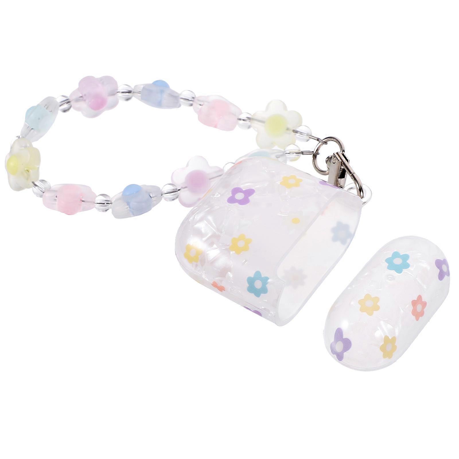 Bracelet Lanyard Earphone Case for with TPU Material and Delicate Flower