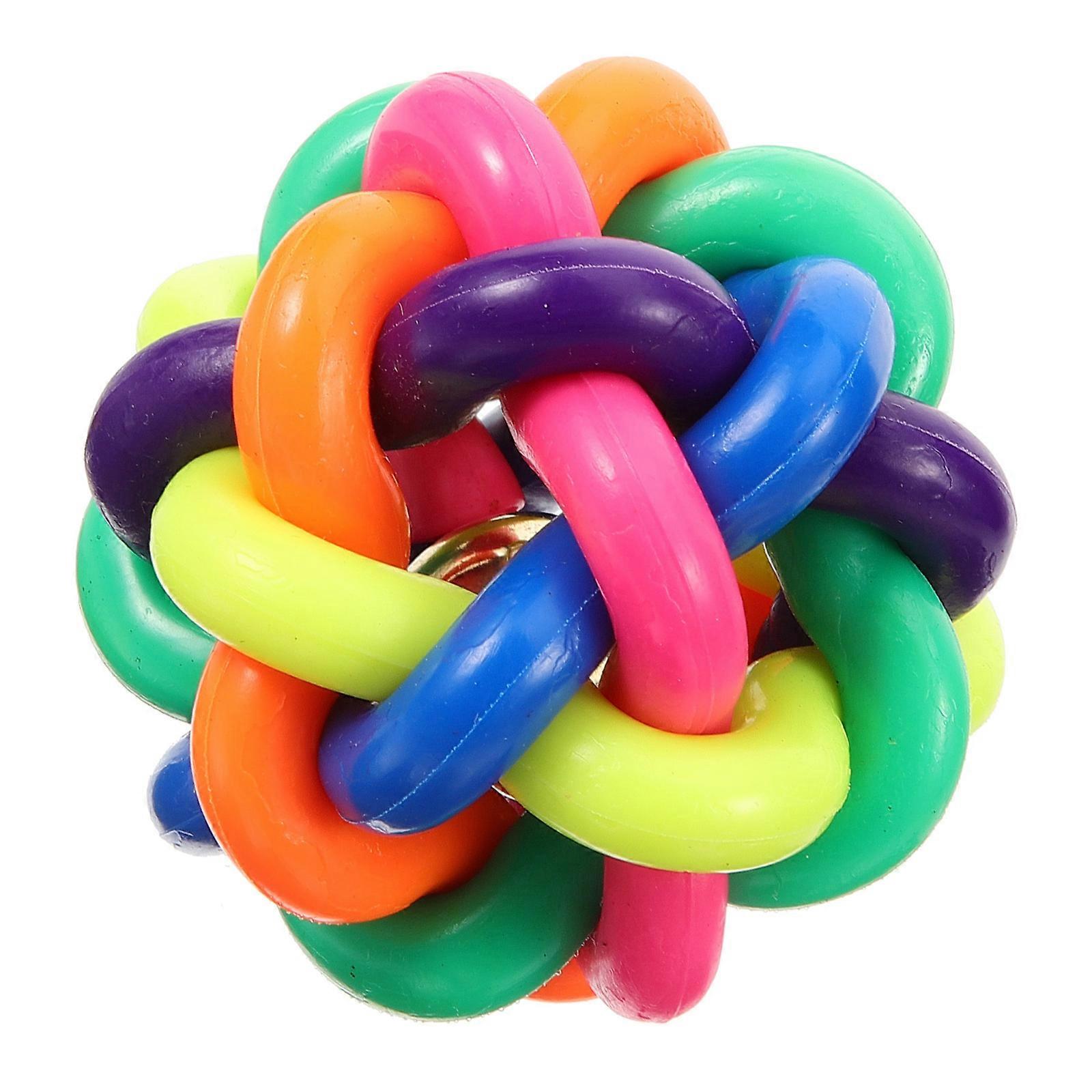 Squeaky Dog Toy With Bell For Training Tool And Indoor Play 7.5 X 7.5 X 7.5 Cm Oral Health Promotion 1Pack