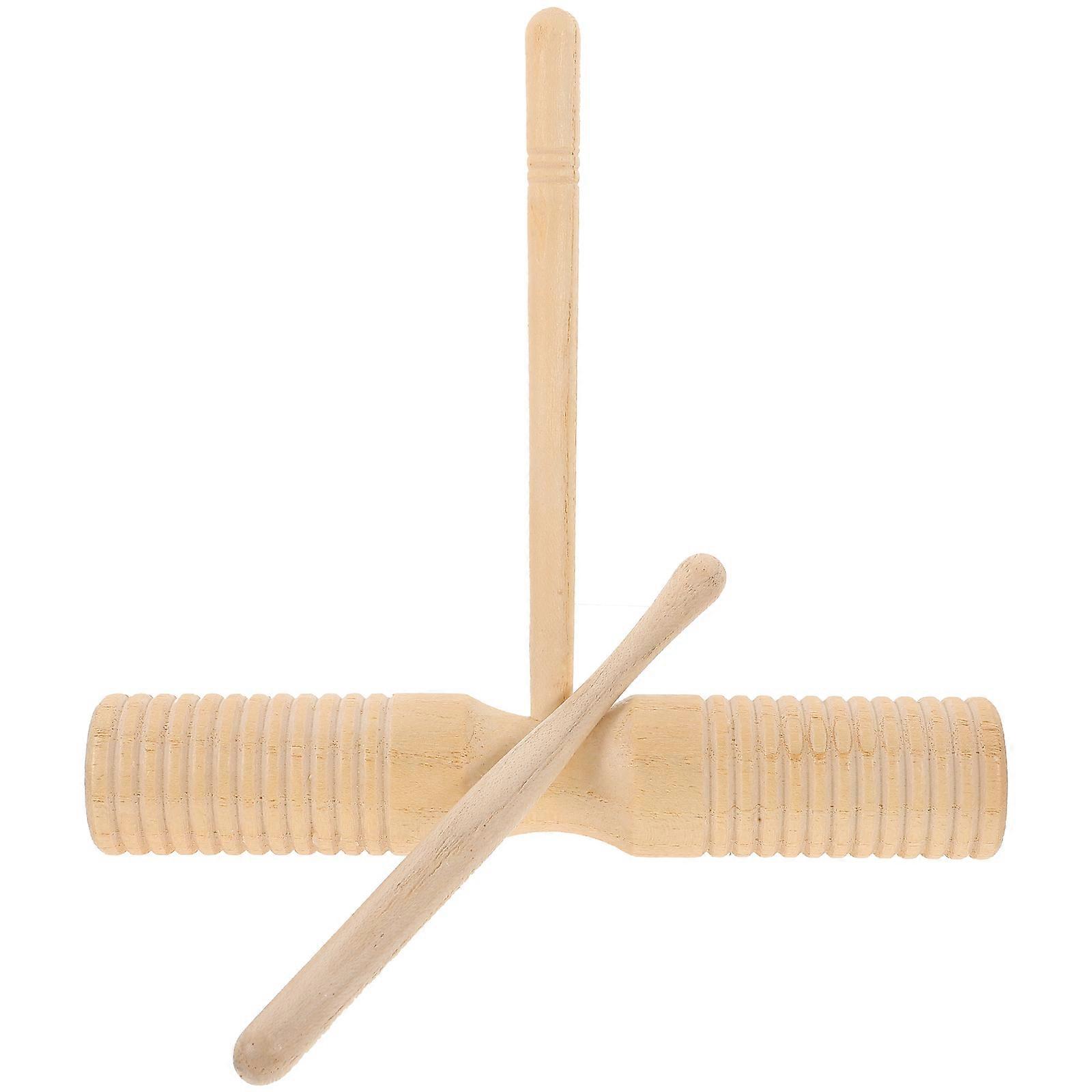 Guiro Instrument for Kids, Durable Wooden Percussion with Rhythmic Design