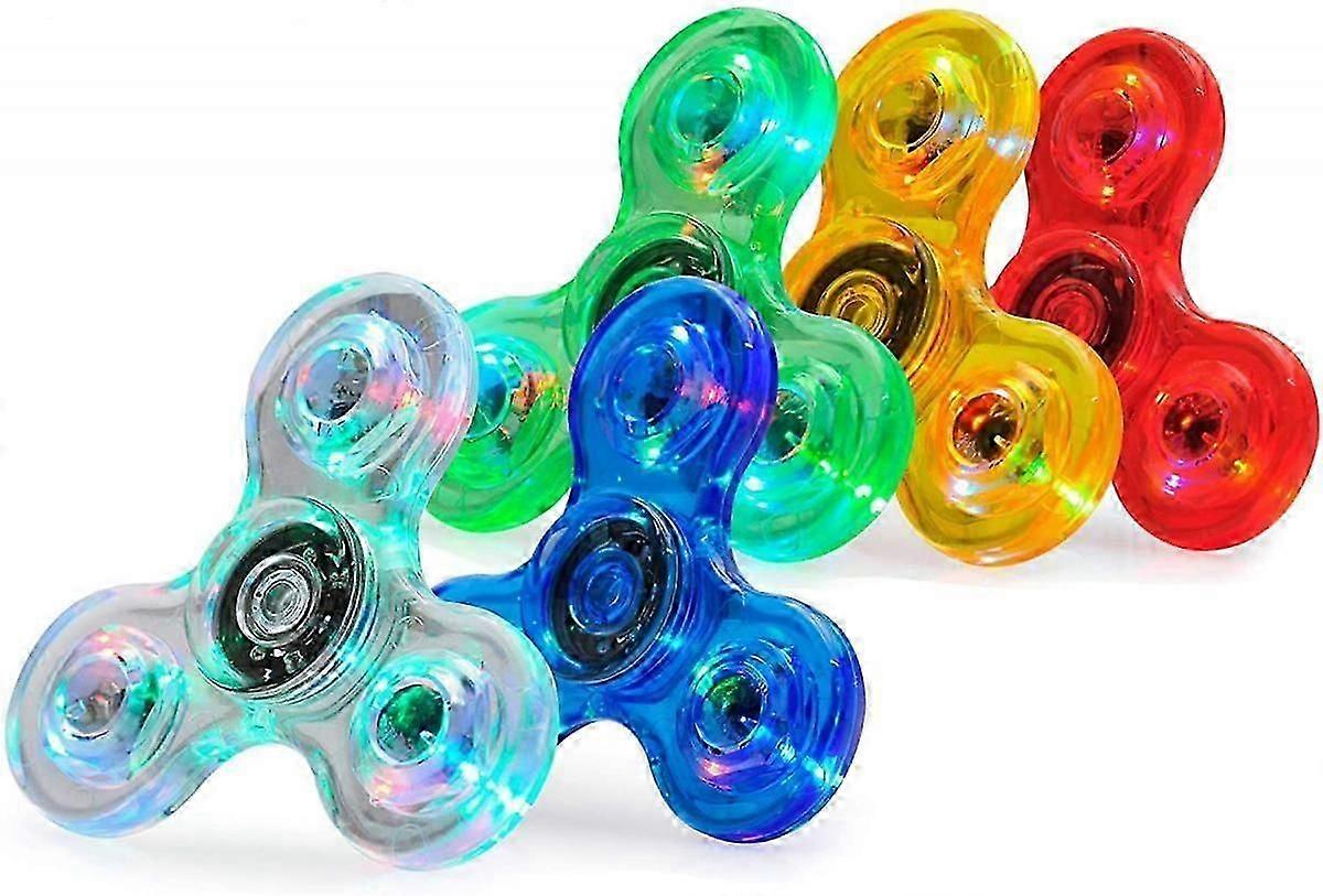 JUSCH Fidget Spinner,5 Pack Led Light Up Fidget Spinner- Ujj játék Kéz Fidget Spinner-születésnapi ajándék,Jutalom a diákoknak,Maradjon fókuszban,Stresszoldás (5 Pa