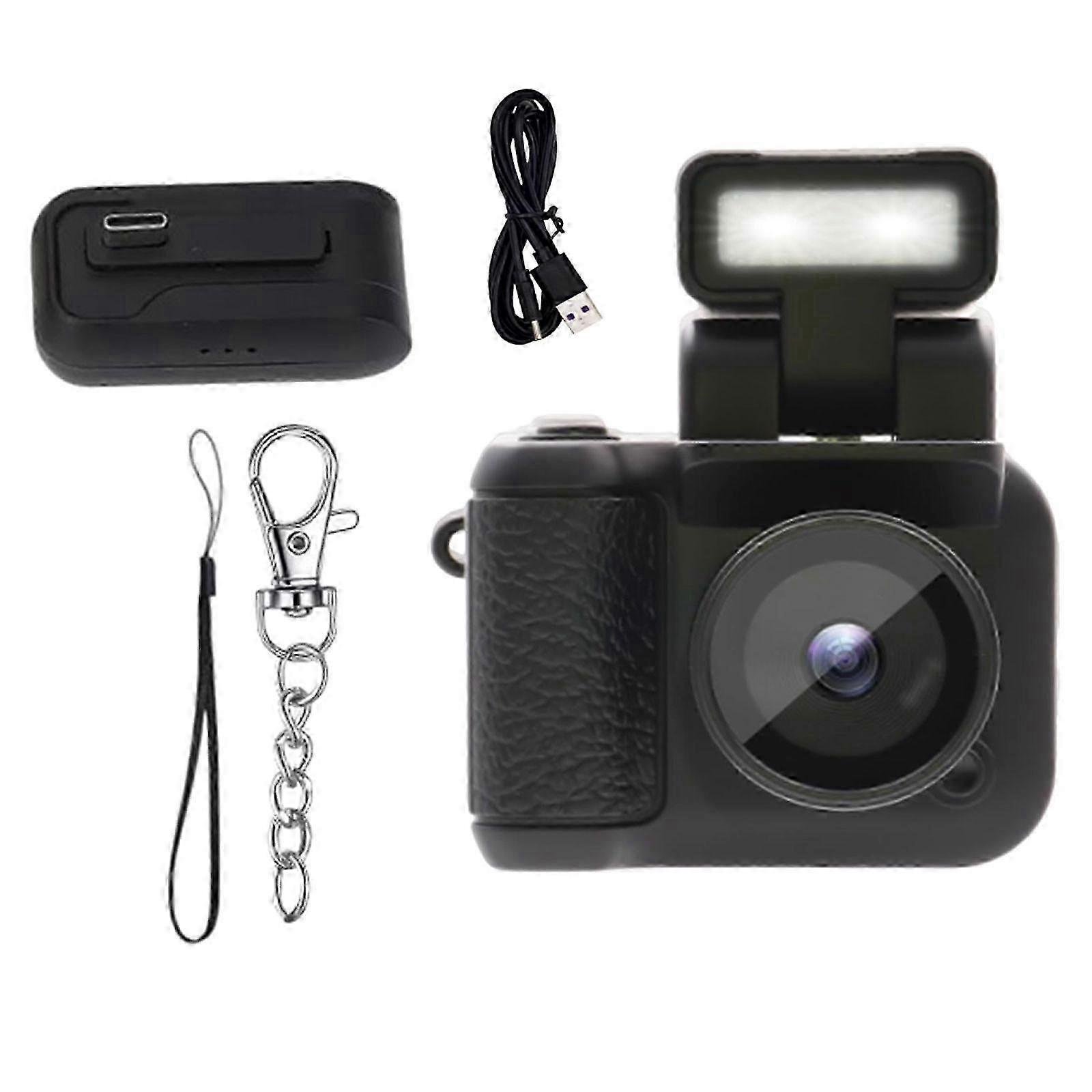 Retro Snap Mini Digital Camera with Flash Light - Vintage Pocket-Sized Camera