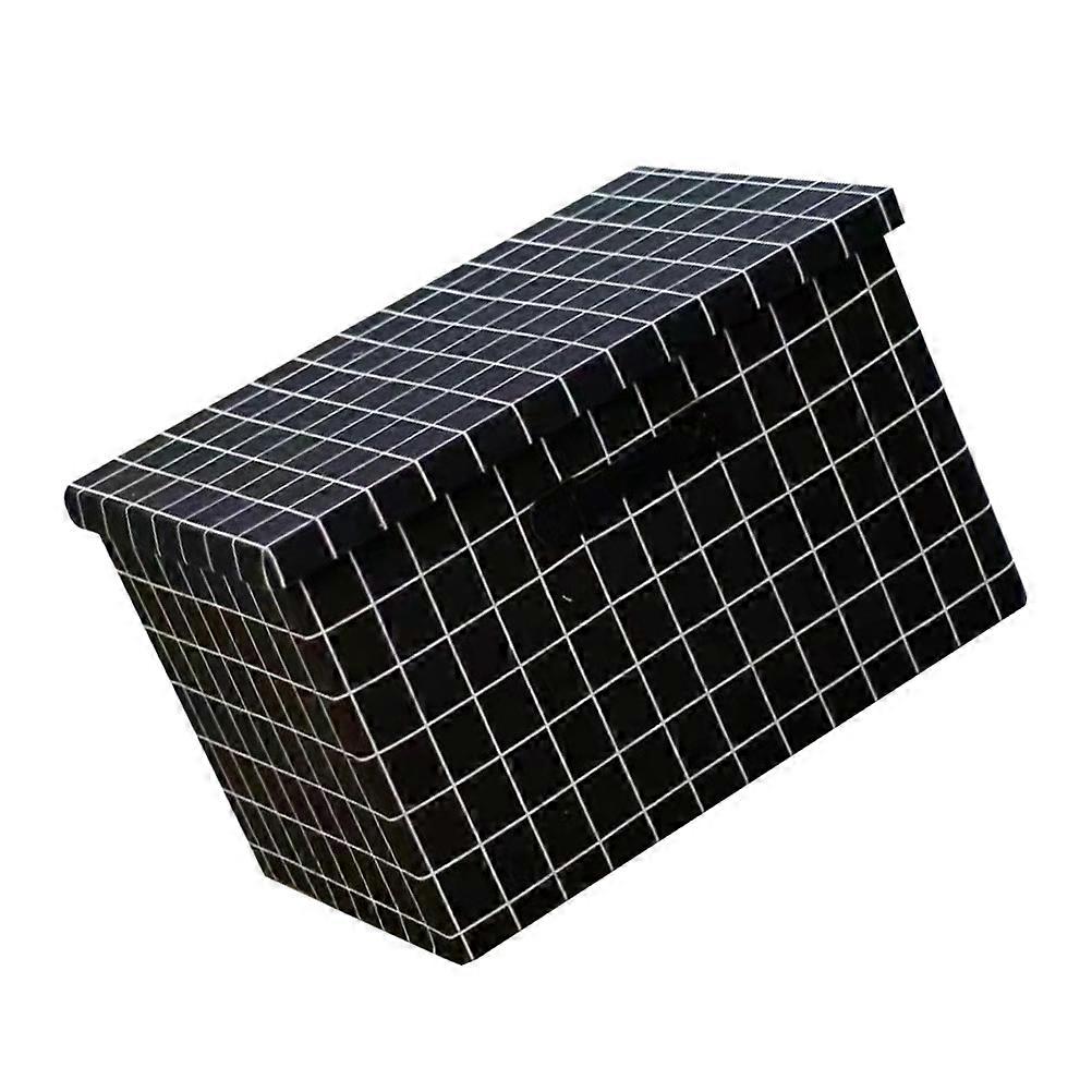 1Set Folding Design Storage Box With Lid For Clothing Shoes Organization Compact Size Cloth Material