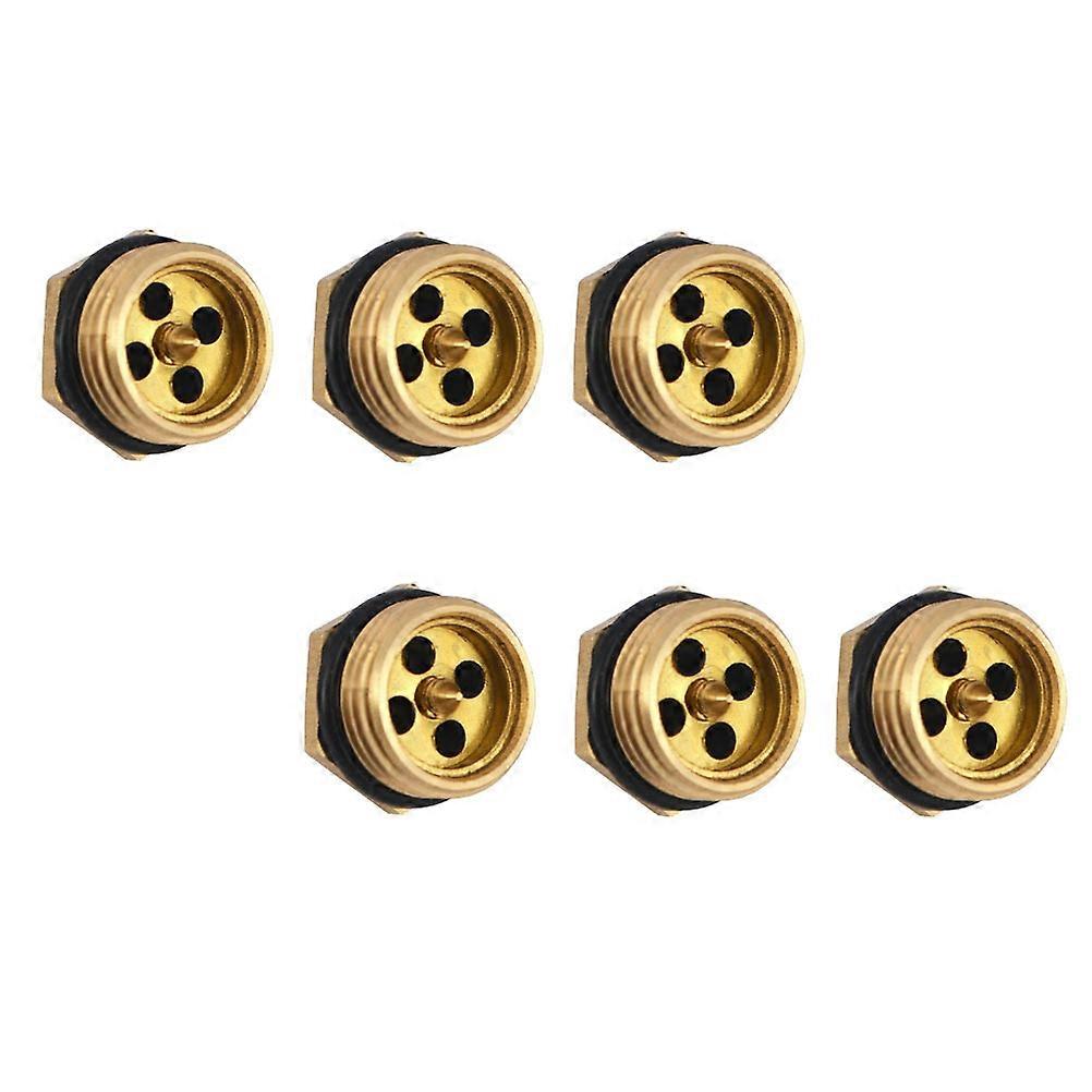 6Pcs Adjustable Fountain Nozzles Copper Desktop Nozzles Garden Atomizing Nozzles