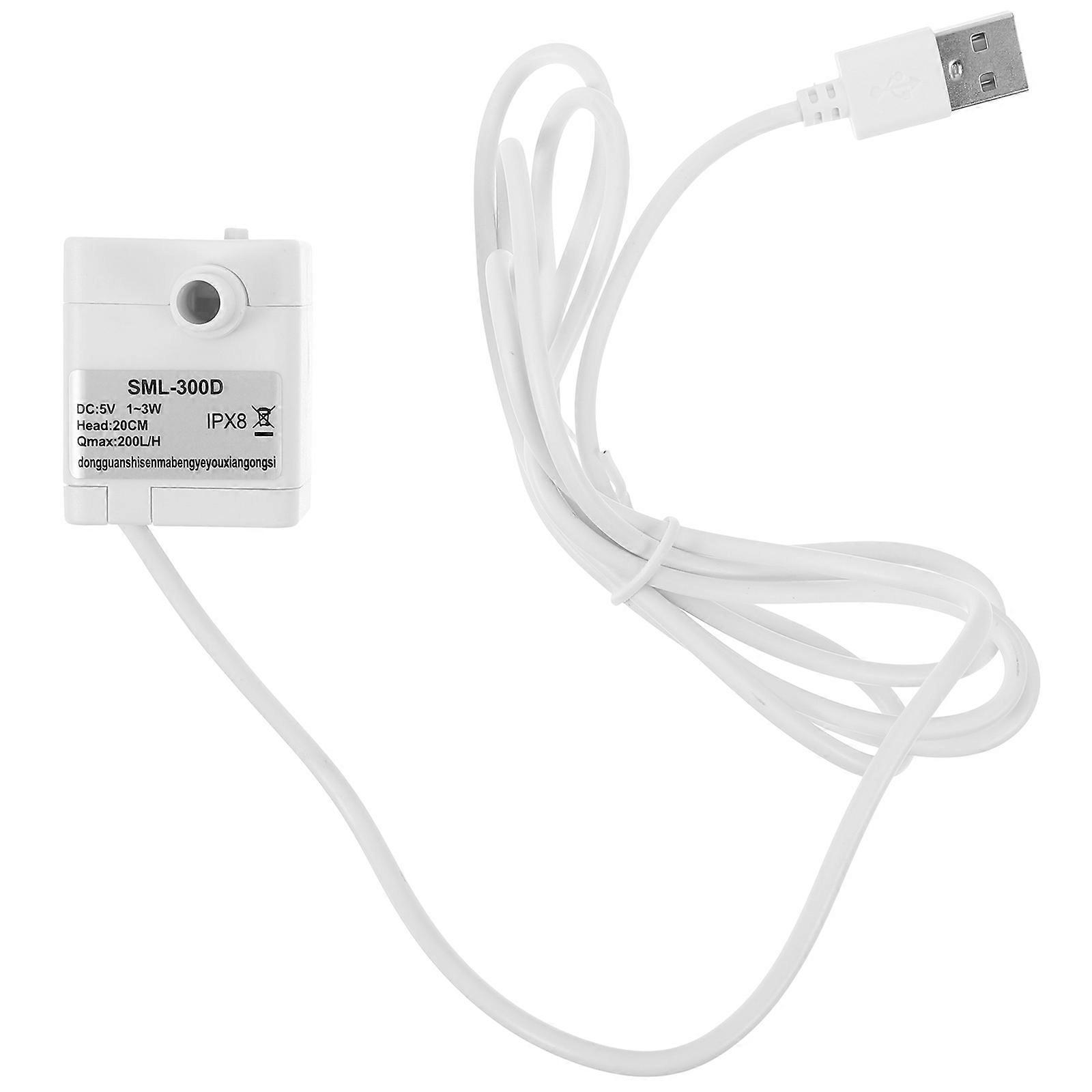 Mini Submersible Water Pump, Quiet USB Powered Fountain Pump for Fish Tanks, Hydroponic Systems, and Water Features – Durable Design for Aquariums