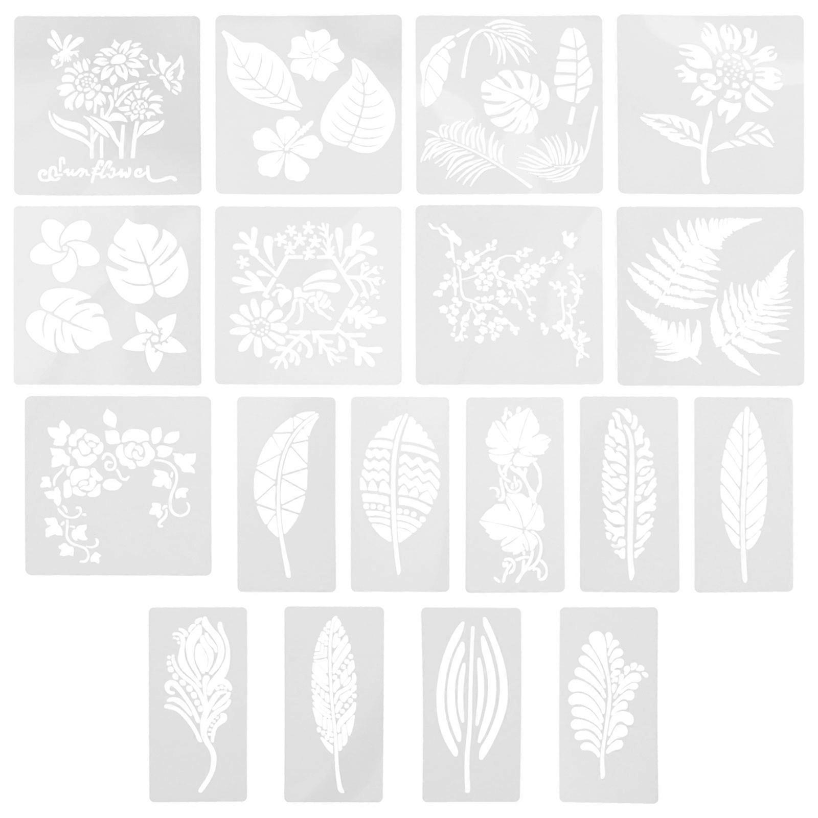 DIY Stencils 18Pcs Quality Reusable Painting Stencils Suitable For Crafters And Artists 20X10Cm Assorted Color For Creative Projects