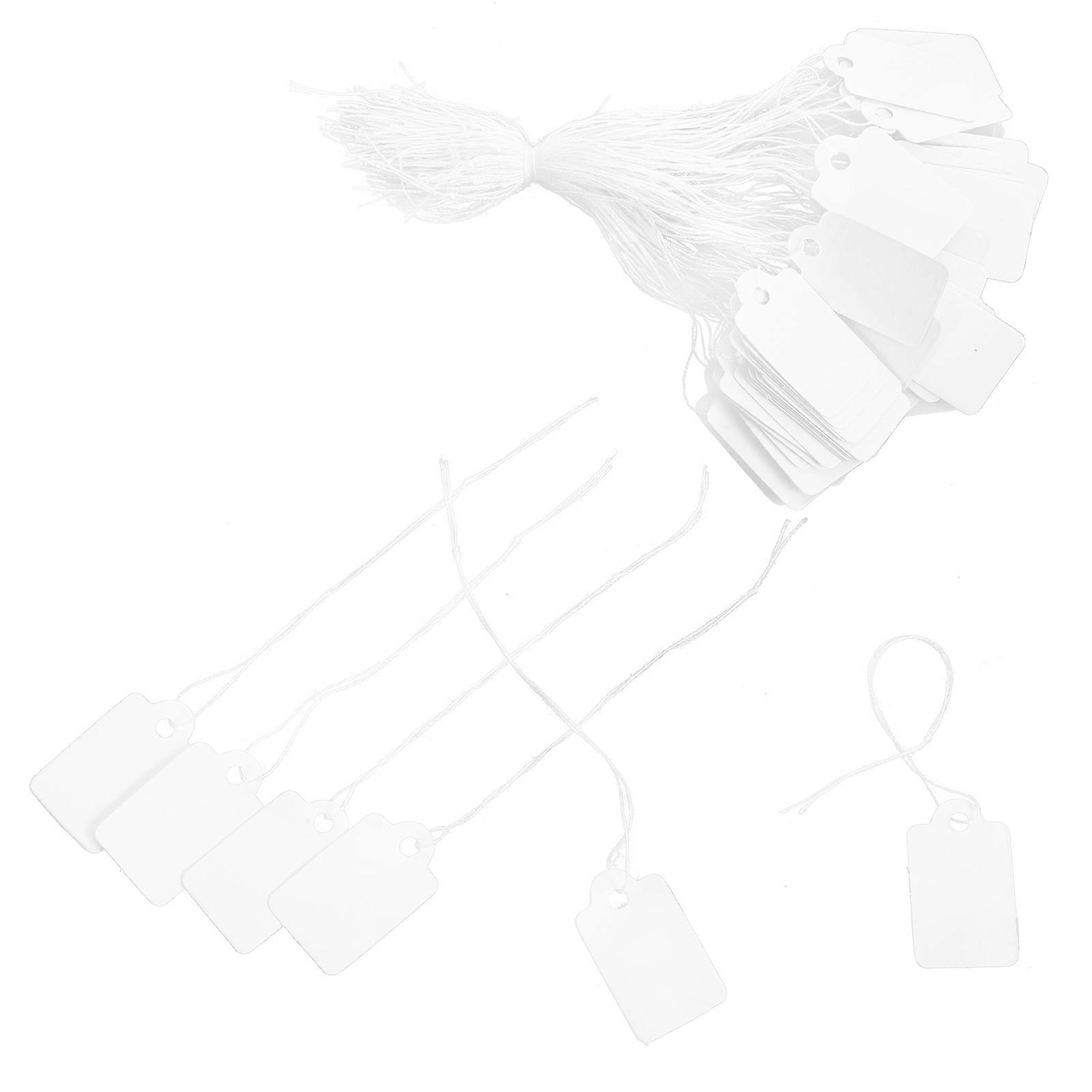 Jewelry Tags Hanging Writable Labels with String 90Pcs White Paper Tags