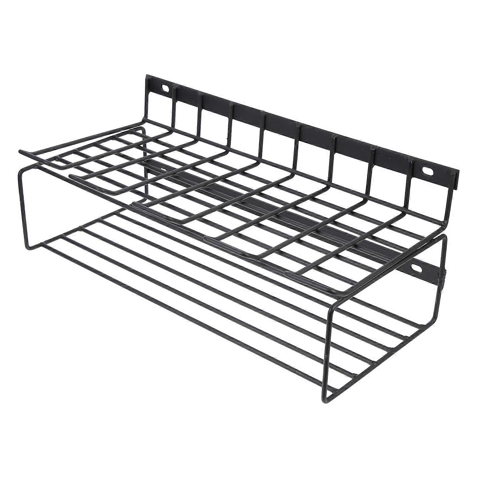 Power Tool Organizer Wall For Garage 42X19X10.5CM Black Rectangular Storage Rack 1 Set