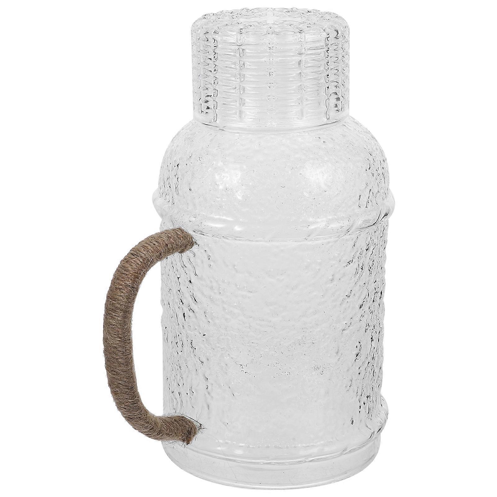 Capacity Glass Pitcher For Cold Water Juice Iced Tea Elegant Design Easy To Clean Kettle For Home Party Use