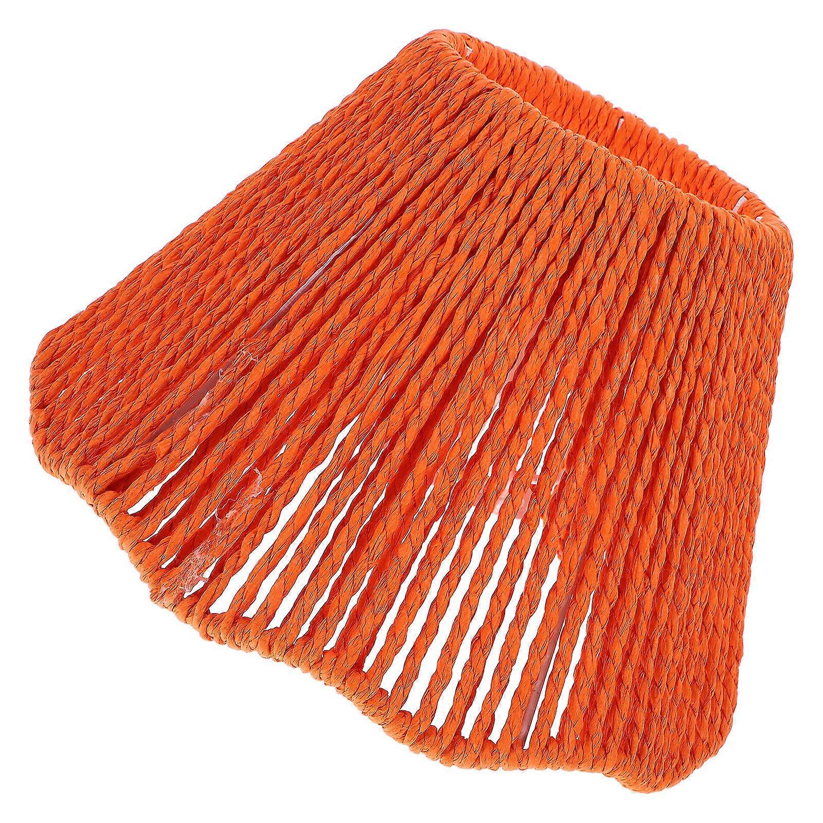 Woven Lamp Shade Paper Rope Lamp Cover for Home Use Orange