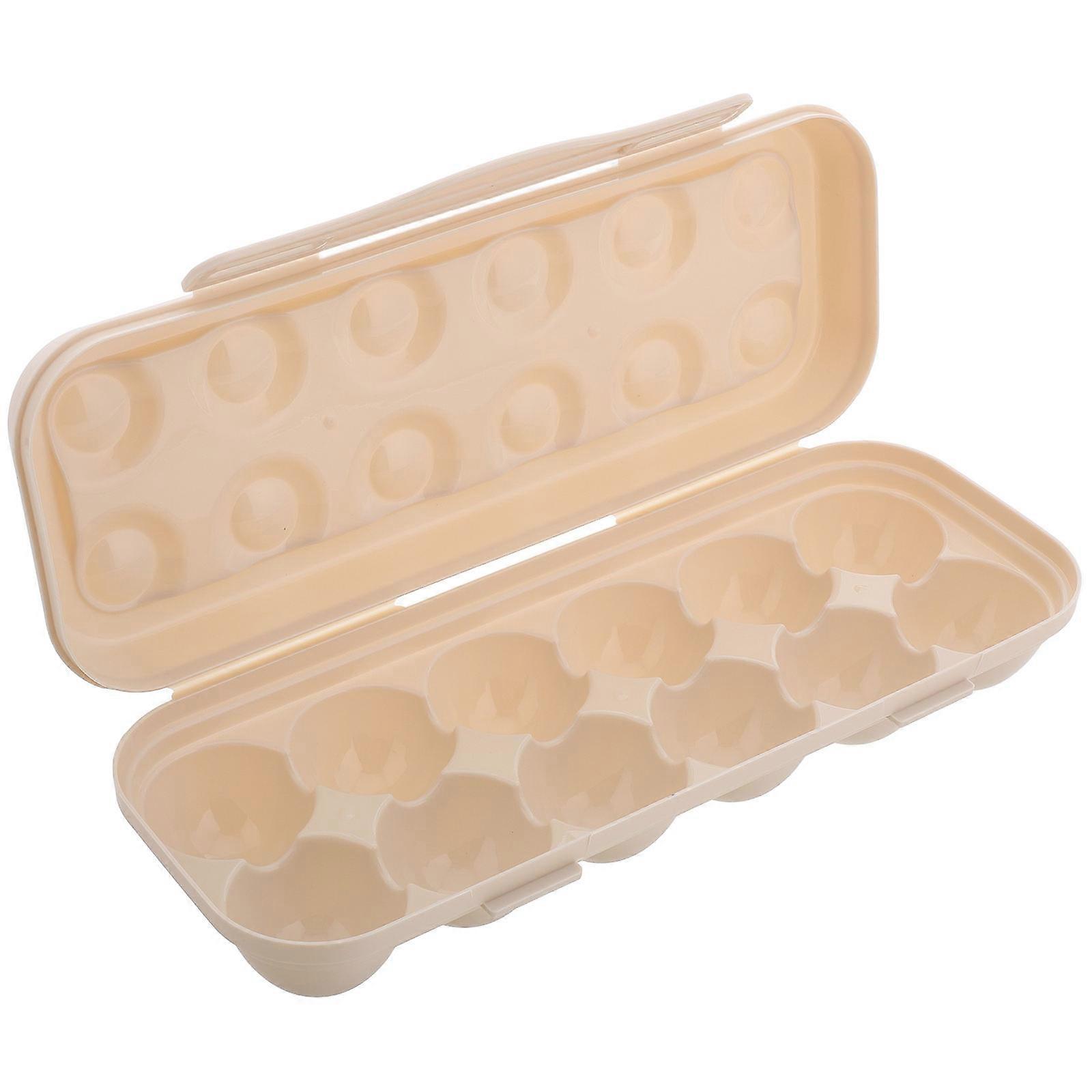 Stackable Plastic Egg Holder with Latch – Multi Compartment Refrigerator Storage Container for Fresh Eggs and Kitchen Organization