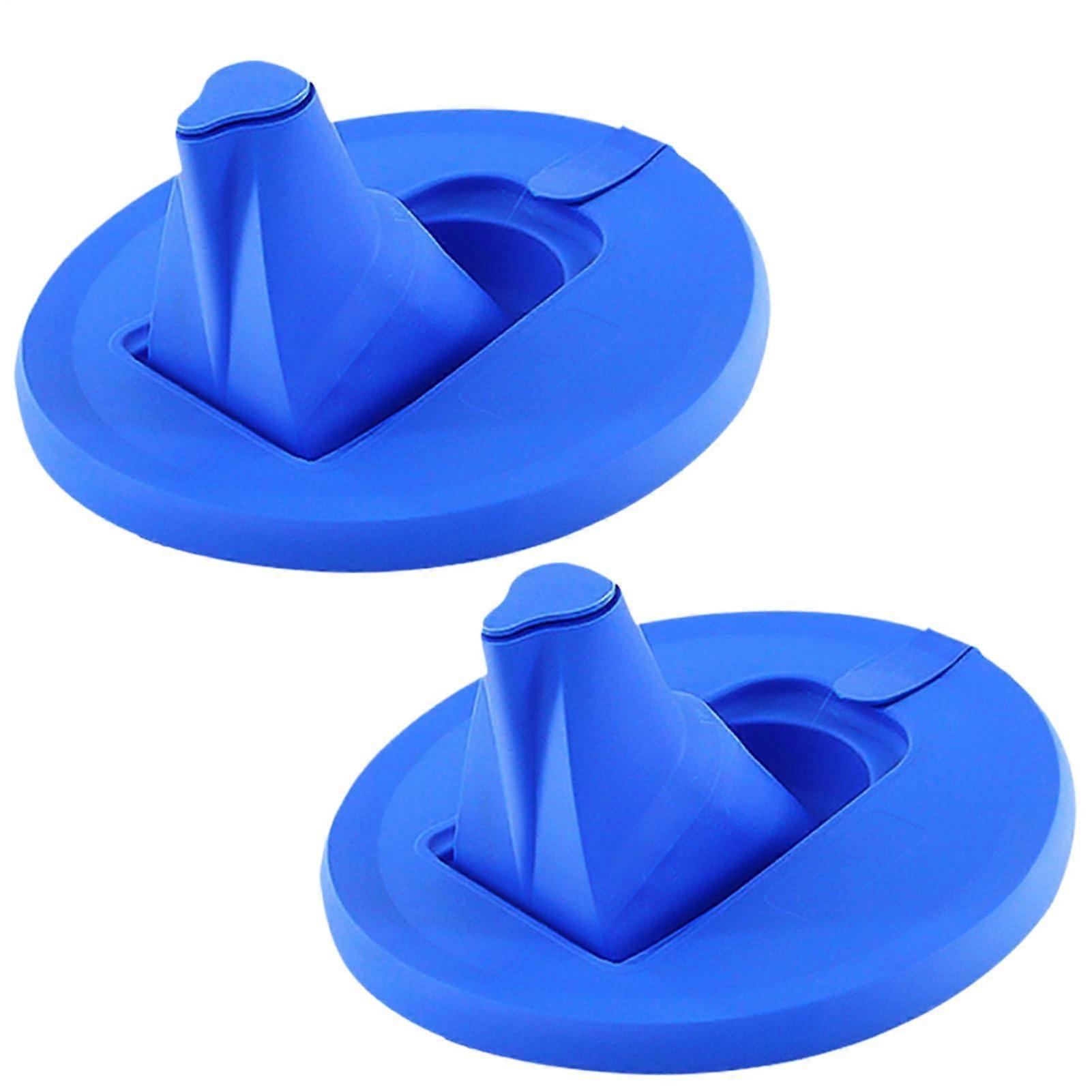 Color Pouring Lids, 2 Pieces, Paint Storage Lids, Secure Seal with Builtin Nozzle, Prevents Spilling, Dripping, Storage, Accessories for Adults Blue