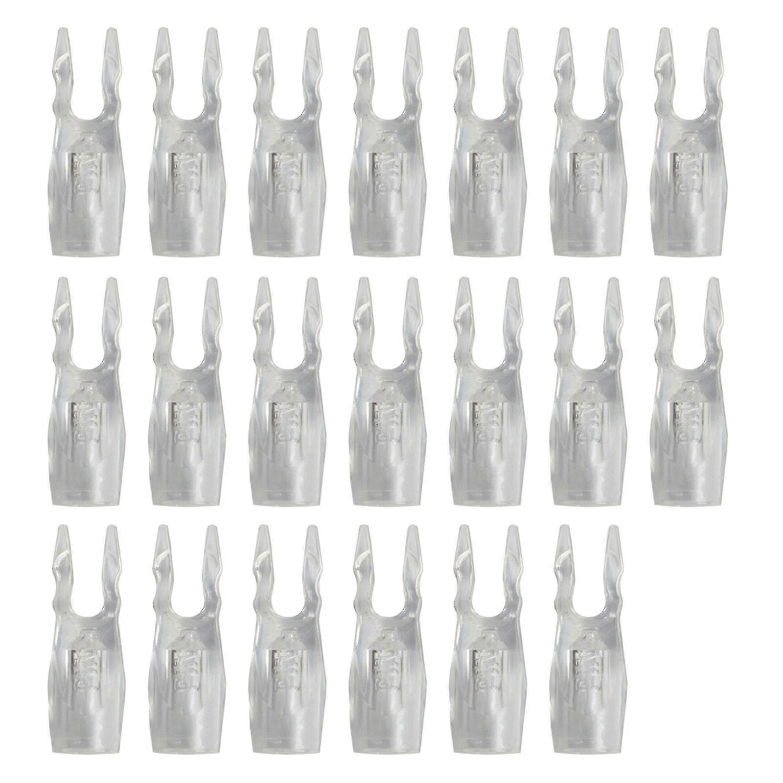20 パック プラスチック インサート スピード ノック スピード シューティング テール ボウ テール アロー クイック スピード ノック アロー テール 2 ホワイト