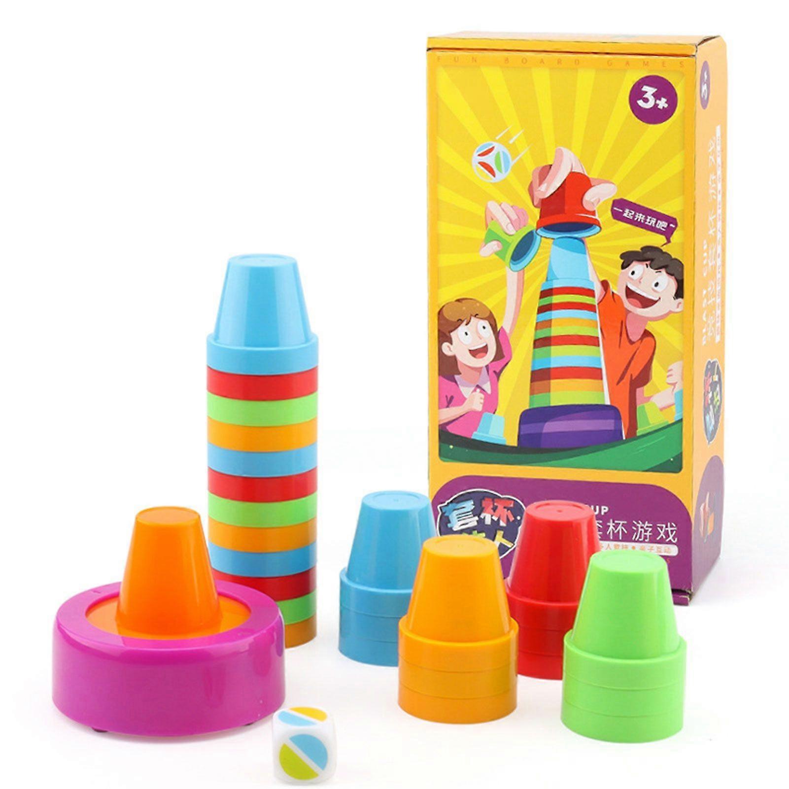 Speed Stacking Cups Game for Kids Educational Tabletop Competitive Toy for Family Fun Classroom Learning