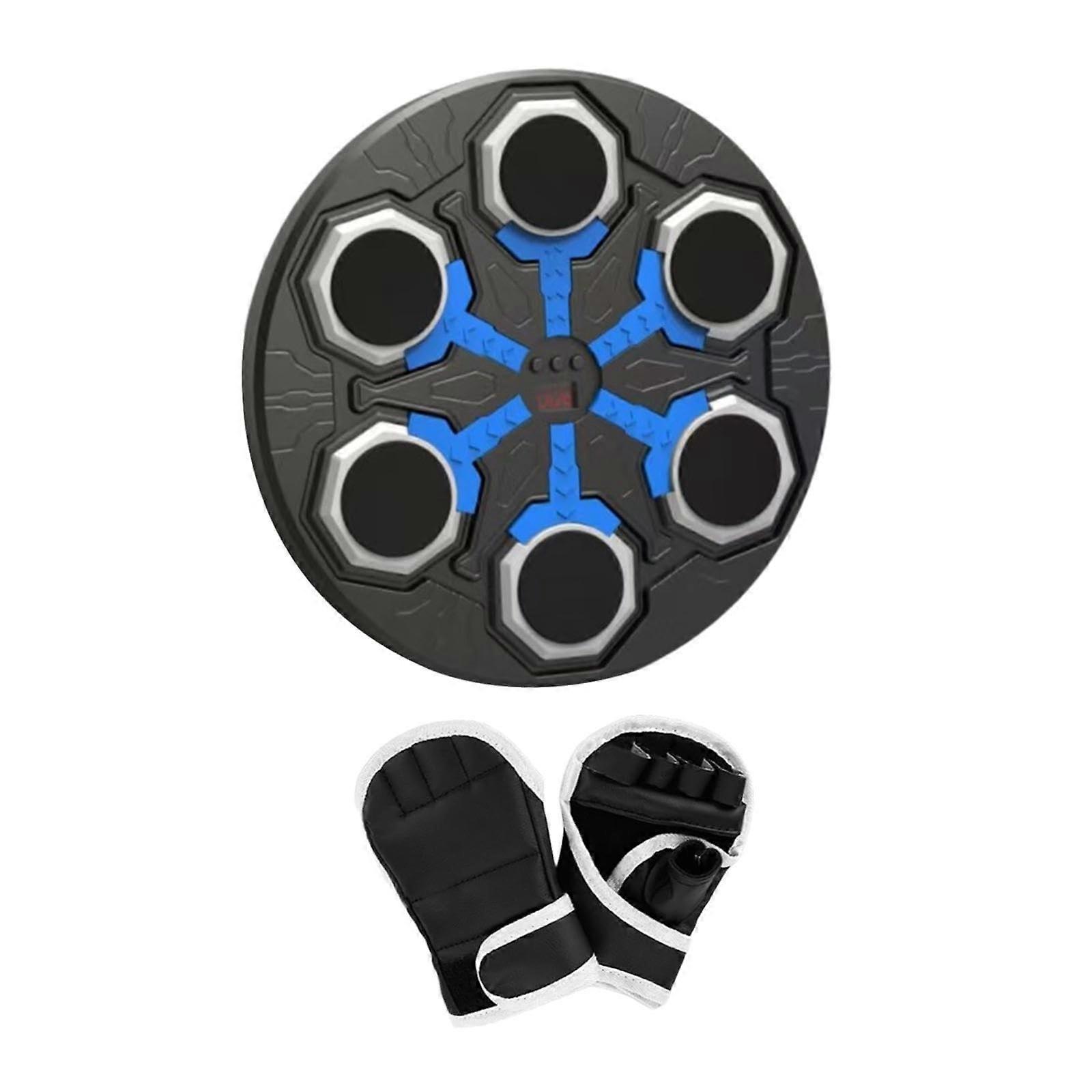Smart Boxing Machine with Electronic Music and Rhythm Target, Black Punch Bag for Fitness Training and Coordination