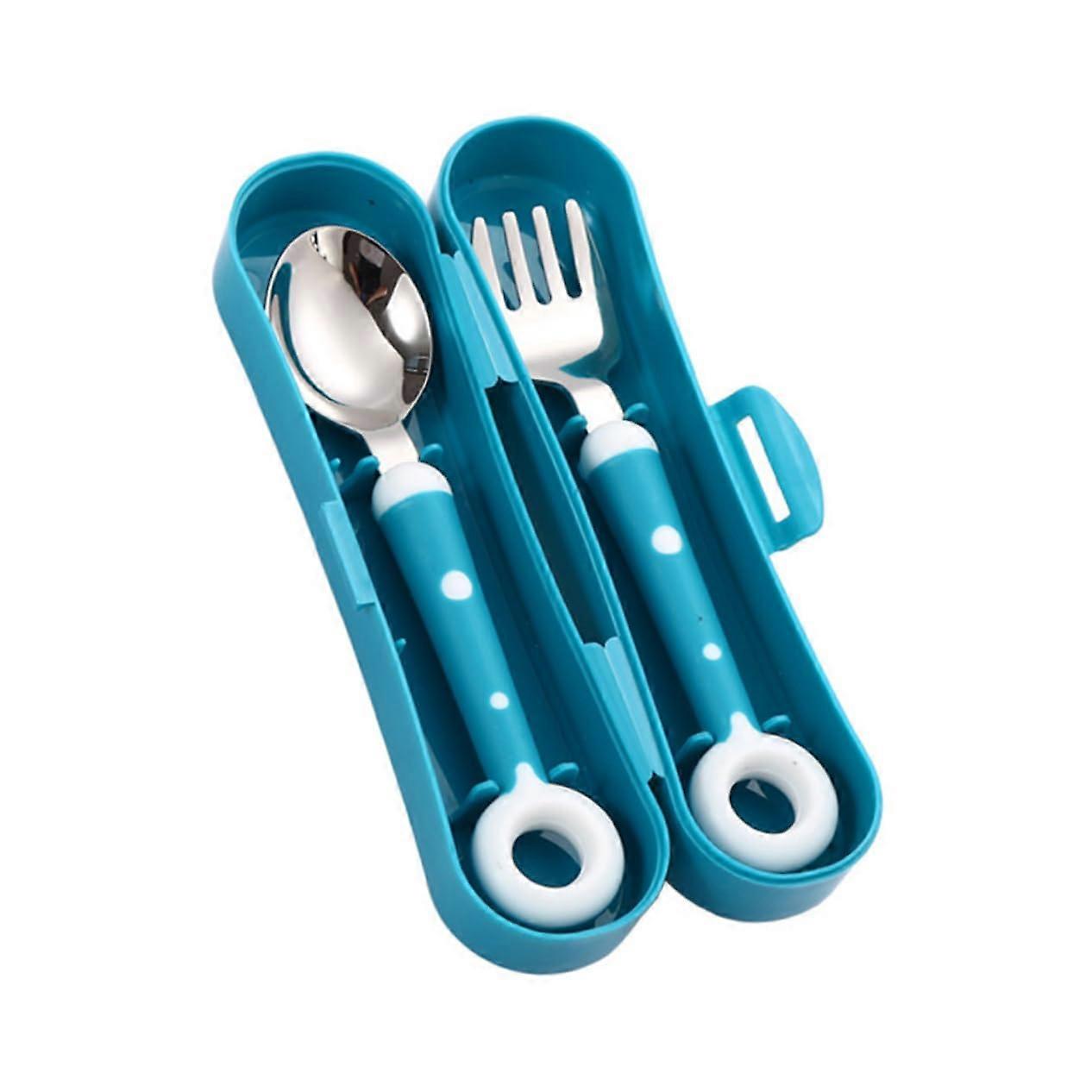 Ergonomic Silicone Handle Non-Slip Design for Self Eating Training in Showers 1 Set