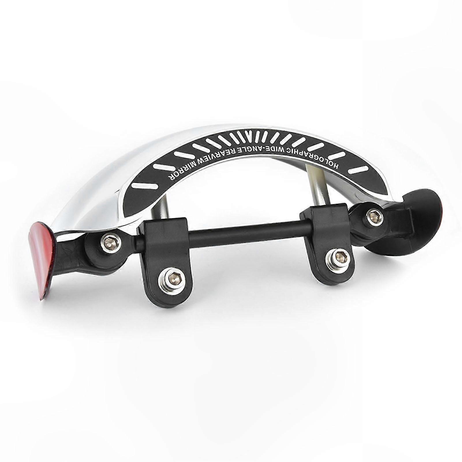 Universal Motorcycle Rear View Mirror with 180 Wide Angle and Central Windscreen Mount