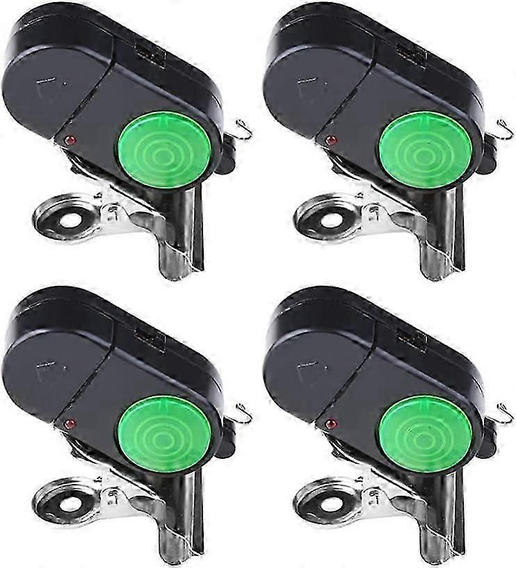 4-pack, fisklarm, bitindikator, ljud, fiskelarm, vattentät, batteridriven, klämmfiskespö, nattfiskeutrustning