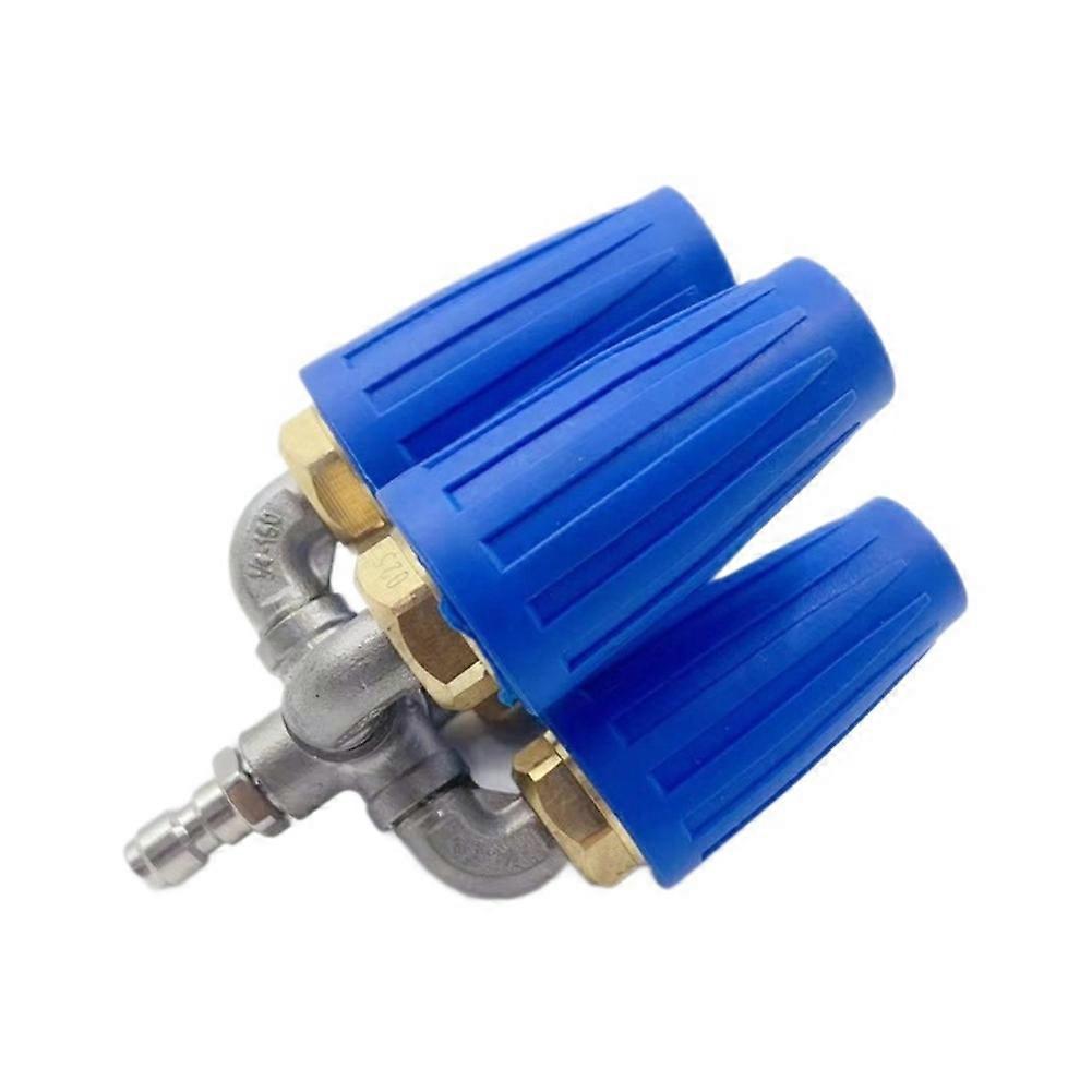 4-In-1 Turbine Nozzle Pressure Washer,2.0 Orifice Quadruple,360° Swivel Turbine Nozzle,1/4inch Quick Connector,Blue