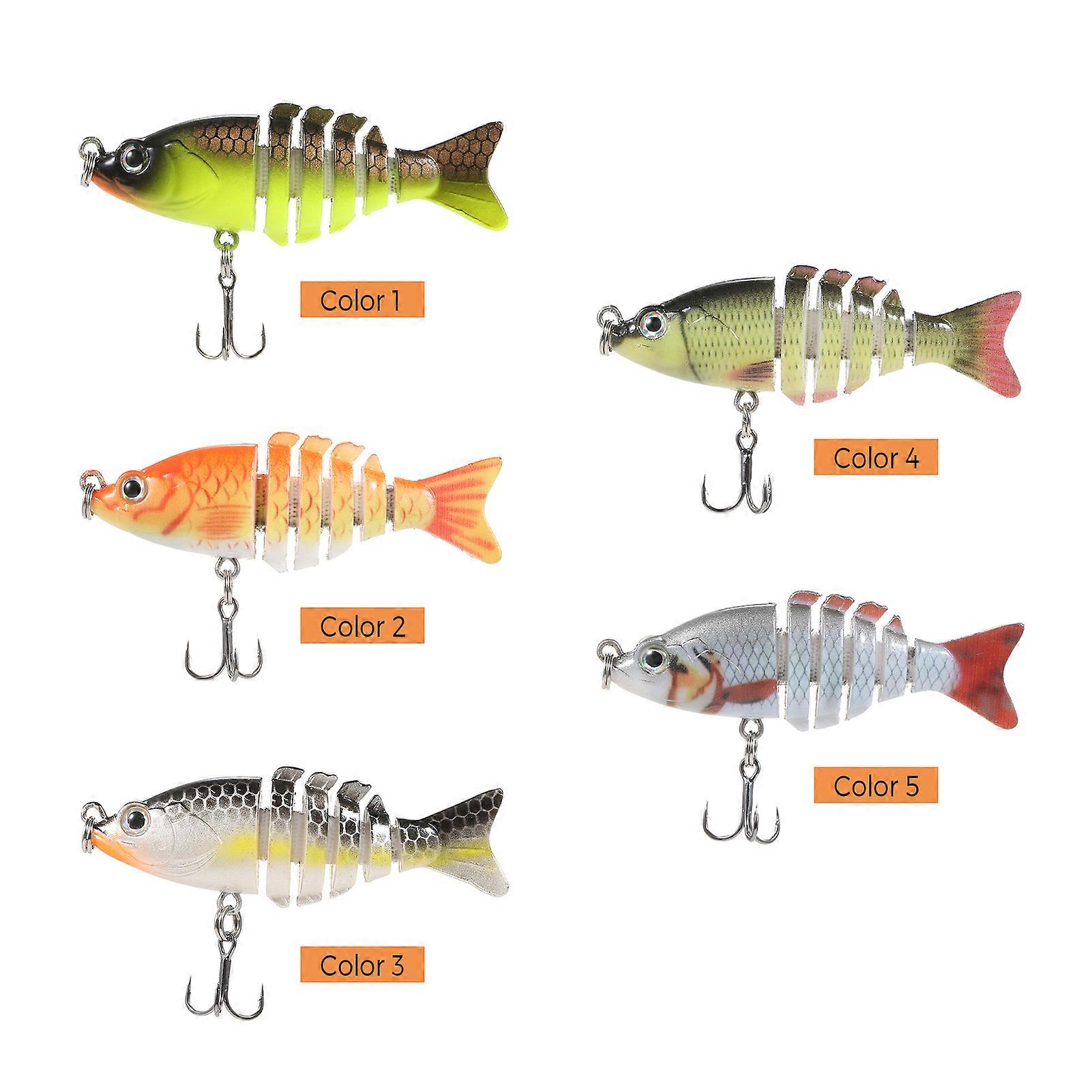 Multi Jointed Swimbait 6cm 4.7g 6 Segment Lifelike Artificial Mini Hard Swim Bait Crankbait Fishing Lure