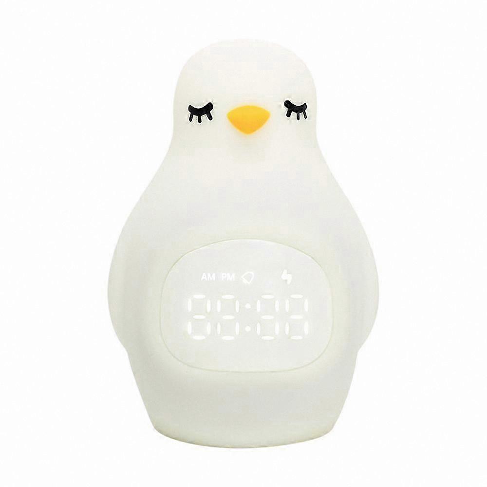 Silicone Penguin Night Light with Alarm Clock Function