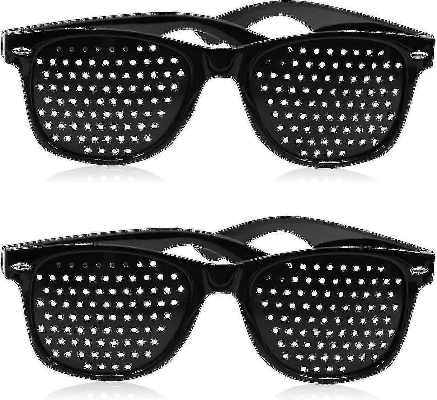 2Pcs Unisex Pinhole Glasses Vision Strengthening